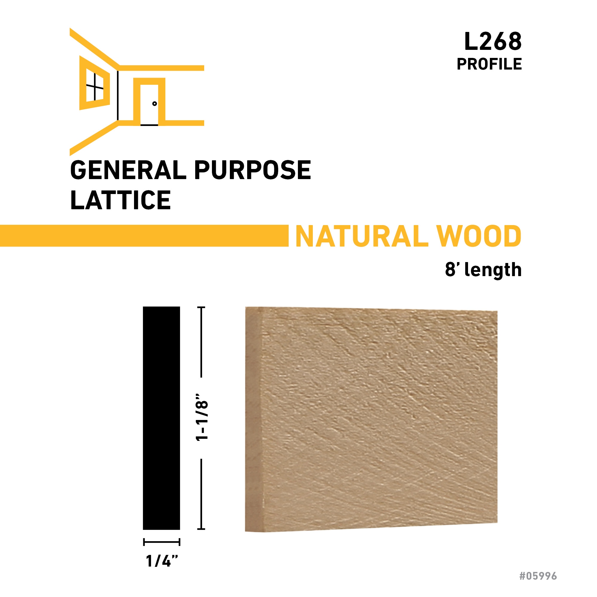 RELIABILT L 268 8PINE Square-Lattice-Moulding - View #2