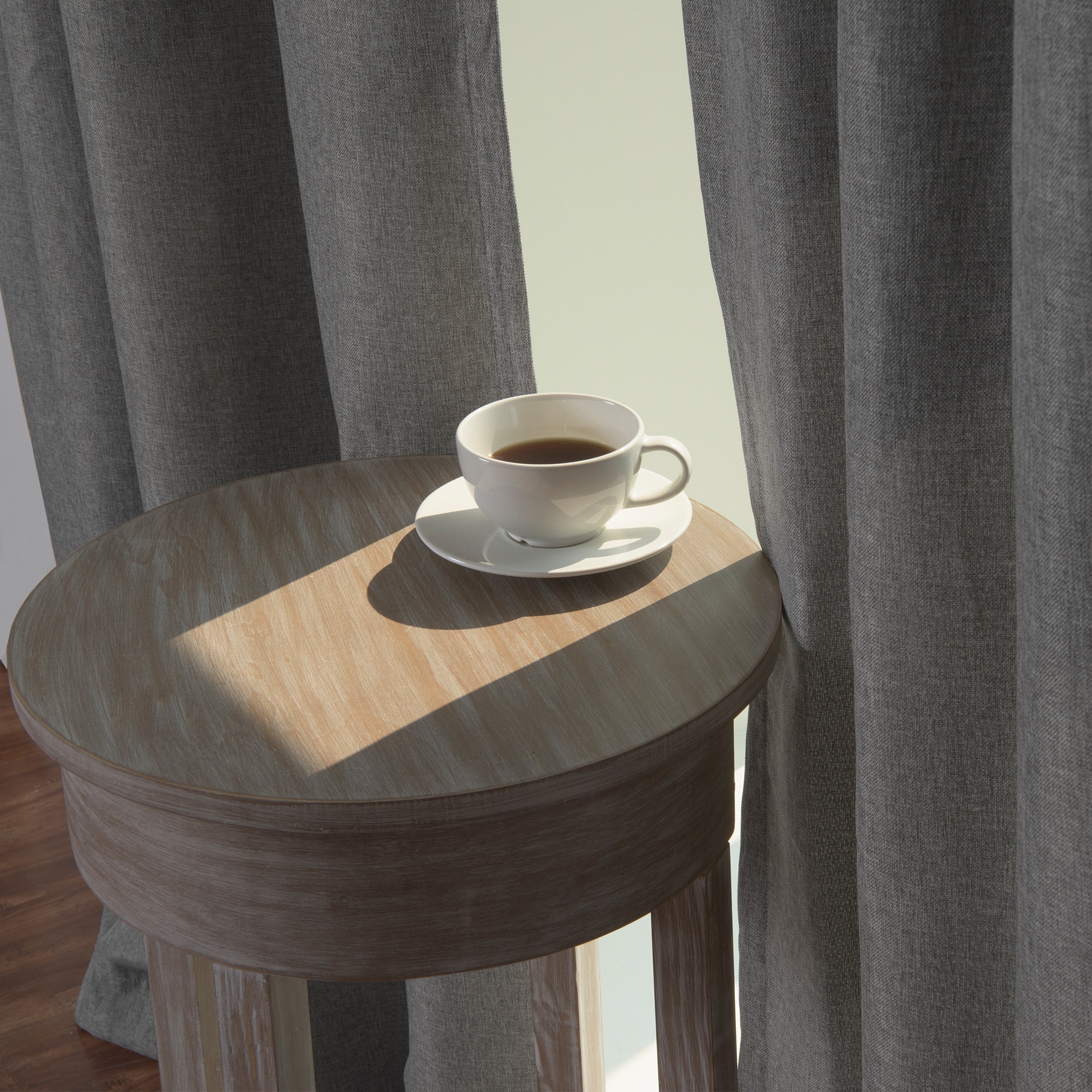 Best Home Fashion JC-RDP-LUCCA-63-GREY curtains - View #2