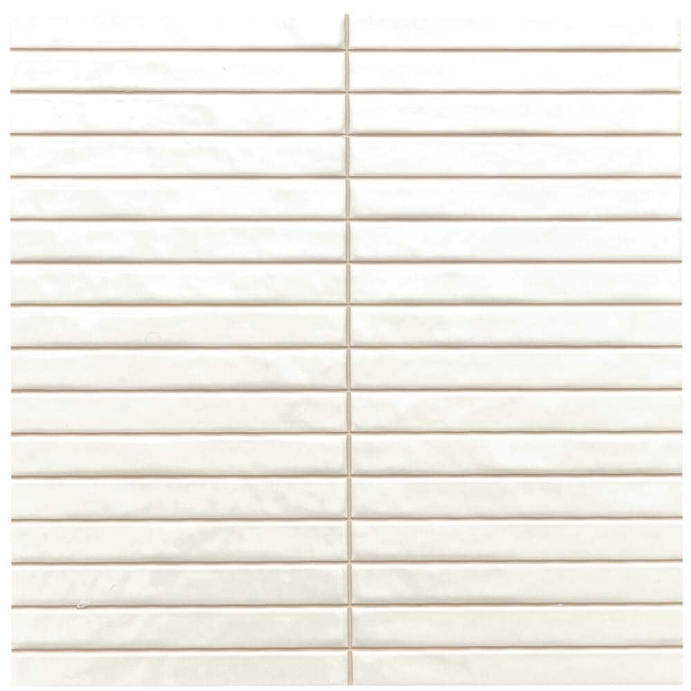 The Tile Life SKROM1414WH Sample- Castilla White 6-in x 6-in Glossy Porcelain Wall Tile