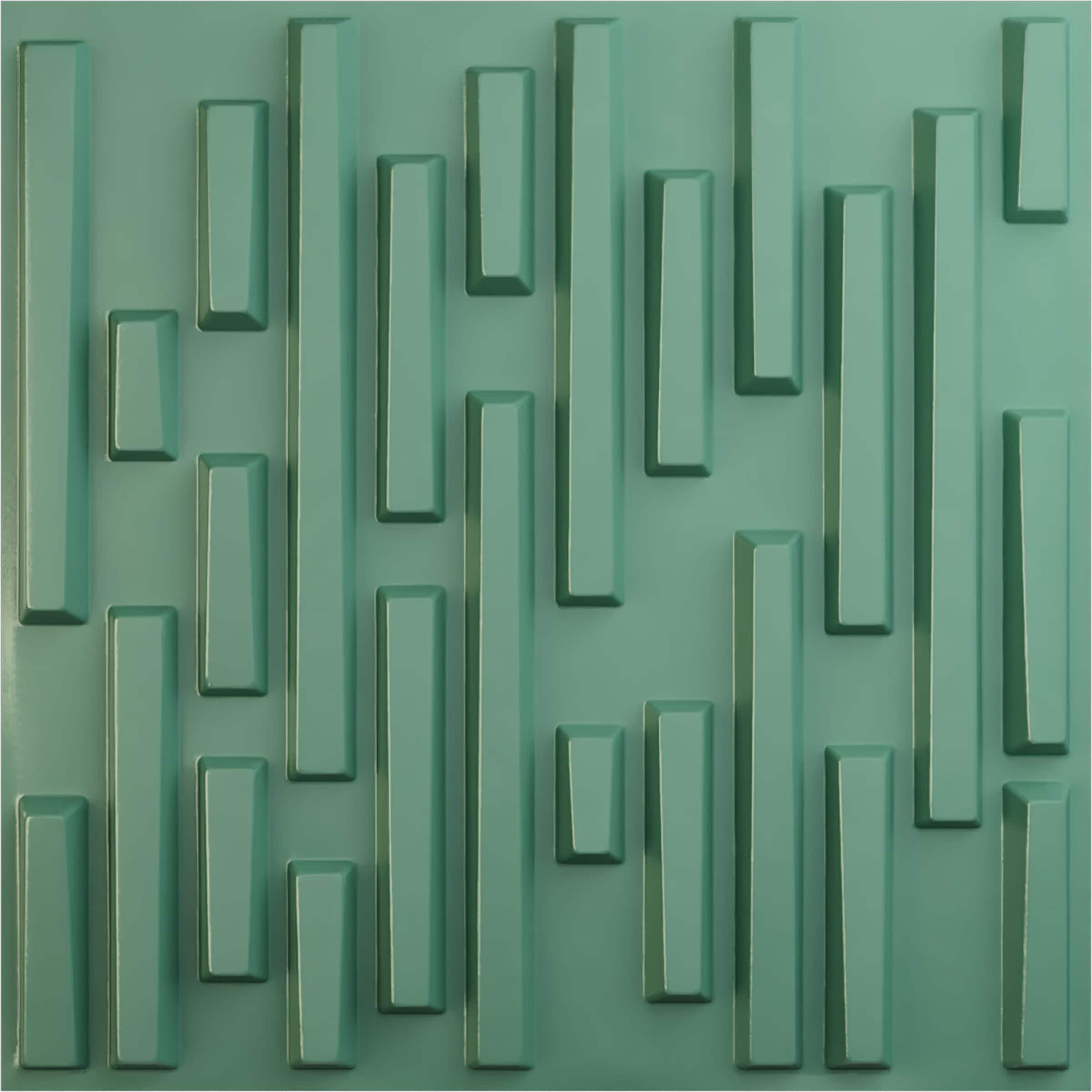 Ekena Millwork WP20X20SBFSM 19-5/8-in x 19-5/8-in Embossed Paintable/Stainable Green PVC Wall Panel (