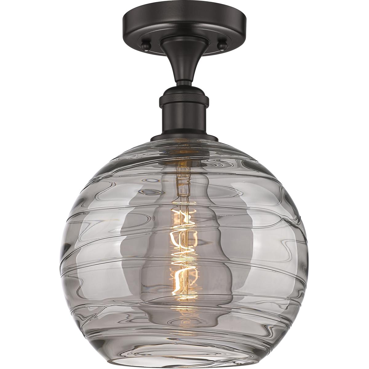 Innovations Lighting 2674763 616-1F-OB-G1213-10SM Edison Athens Deco Swirl
