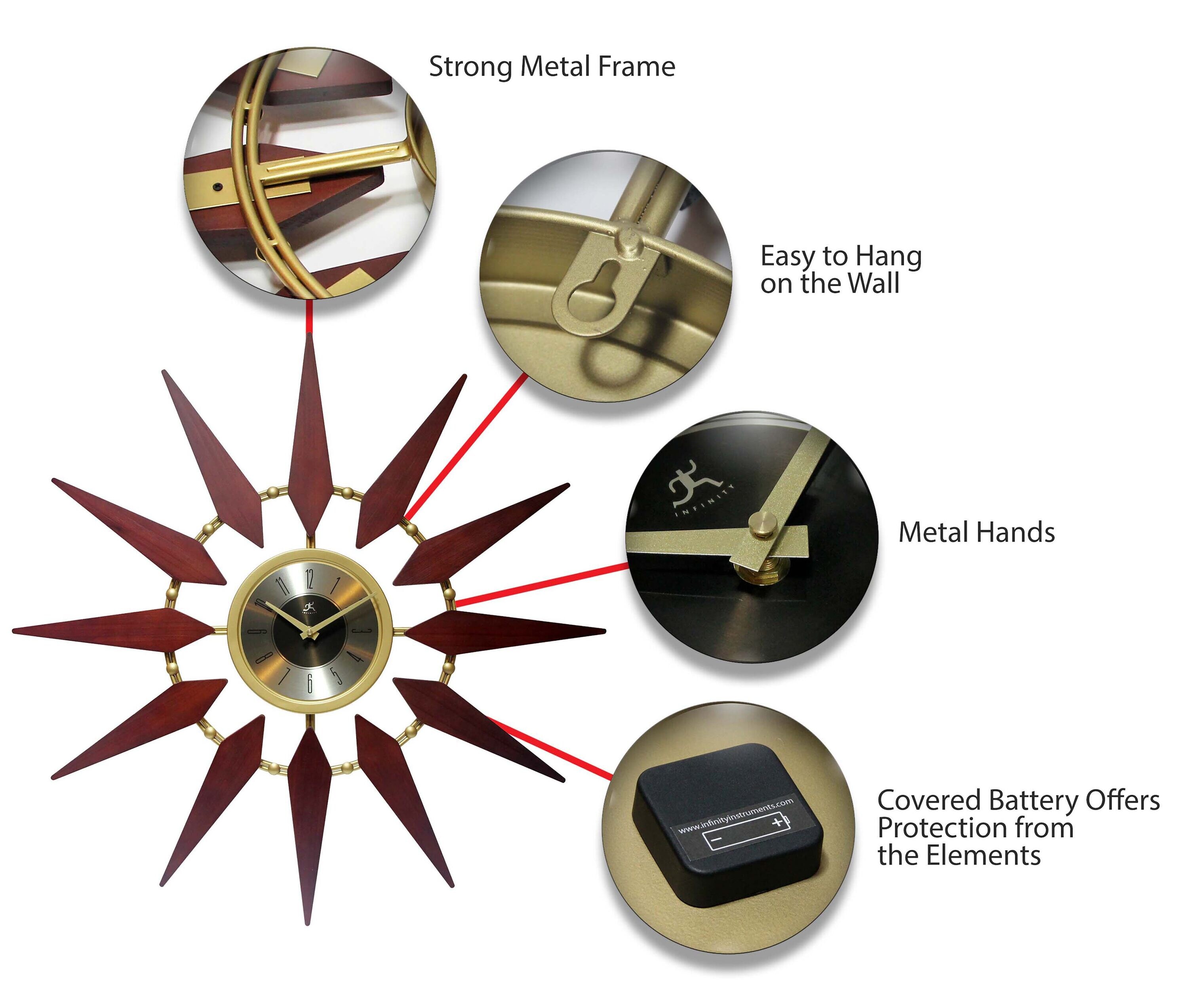 Infinity Instruments 15371WL Indoor-Outdoor-Clocks - View #4