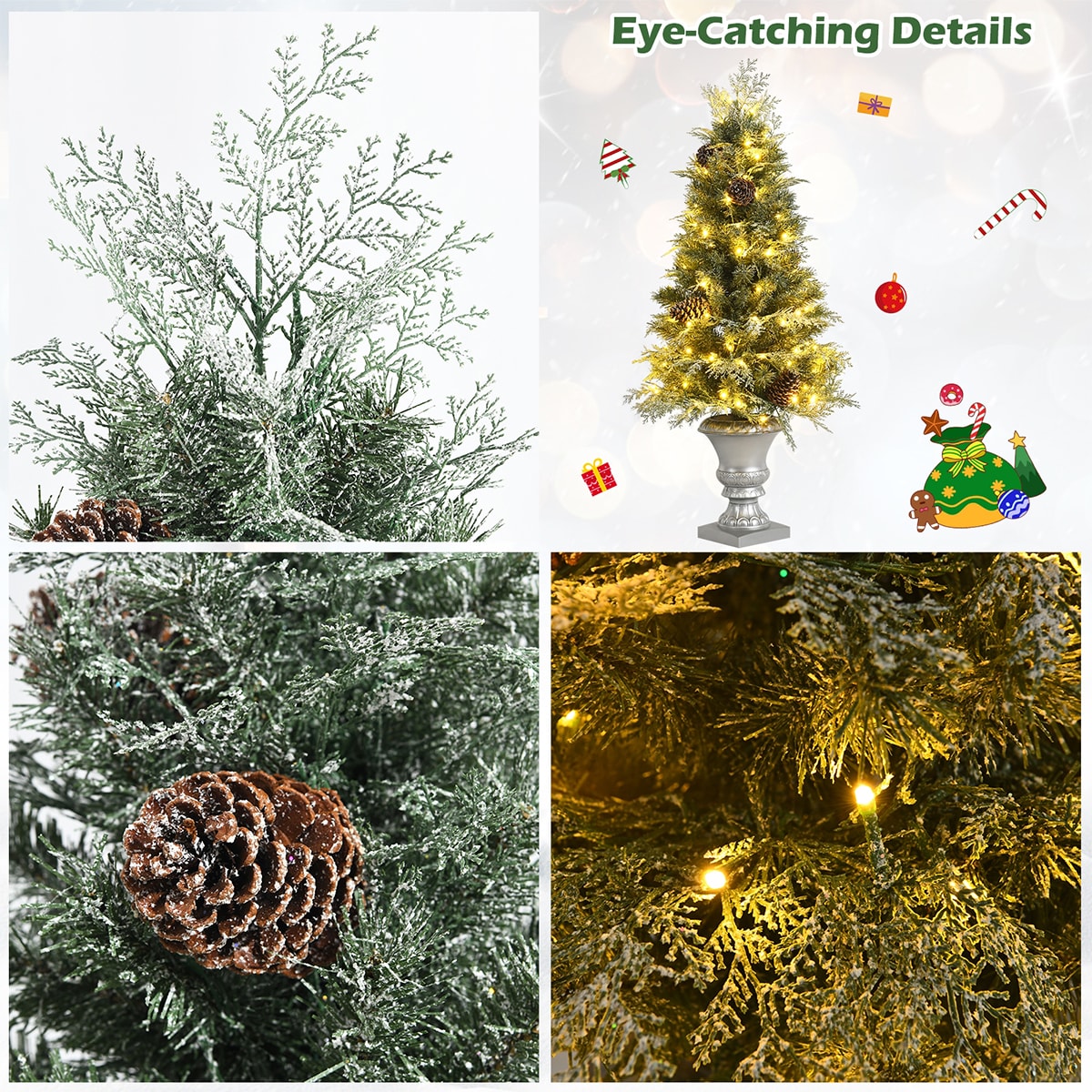 WELLFOR CM-HJY-23496US Artificial-Christmas-Trees - View #5