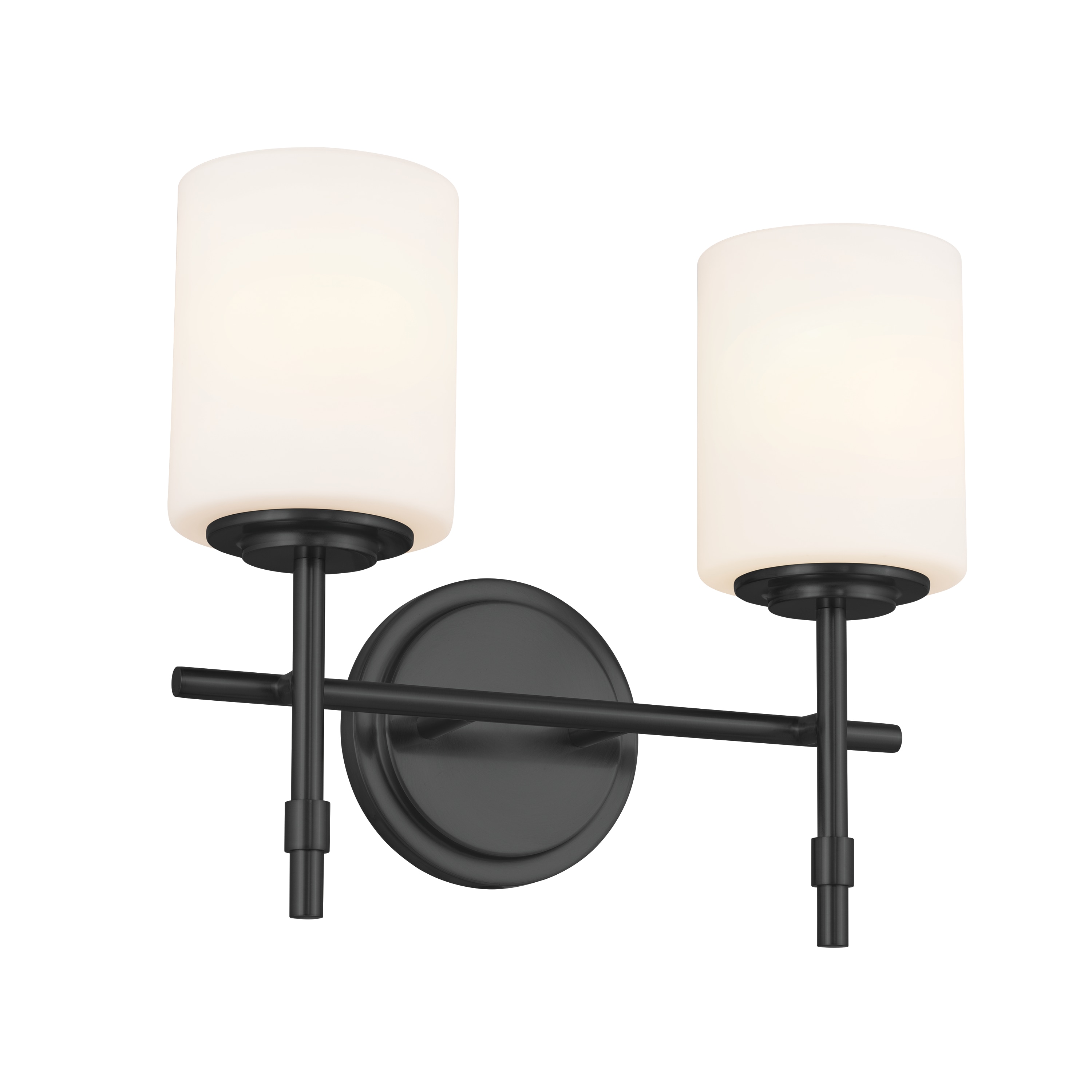 Kichler 55141BK Ali 14-in 2 -Light Black Traditional Vanity light