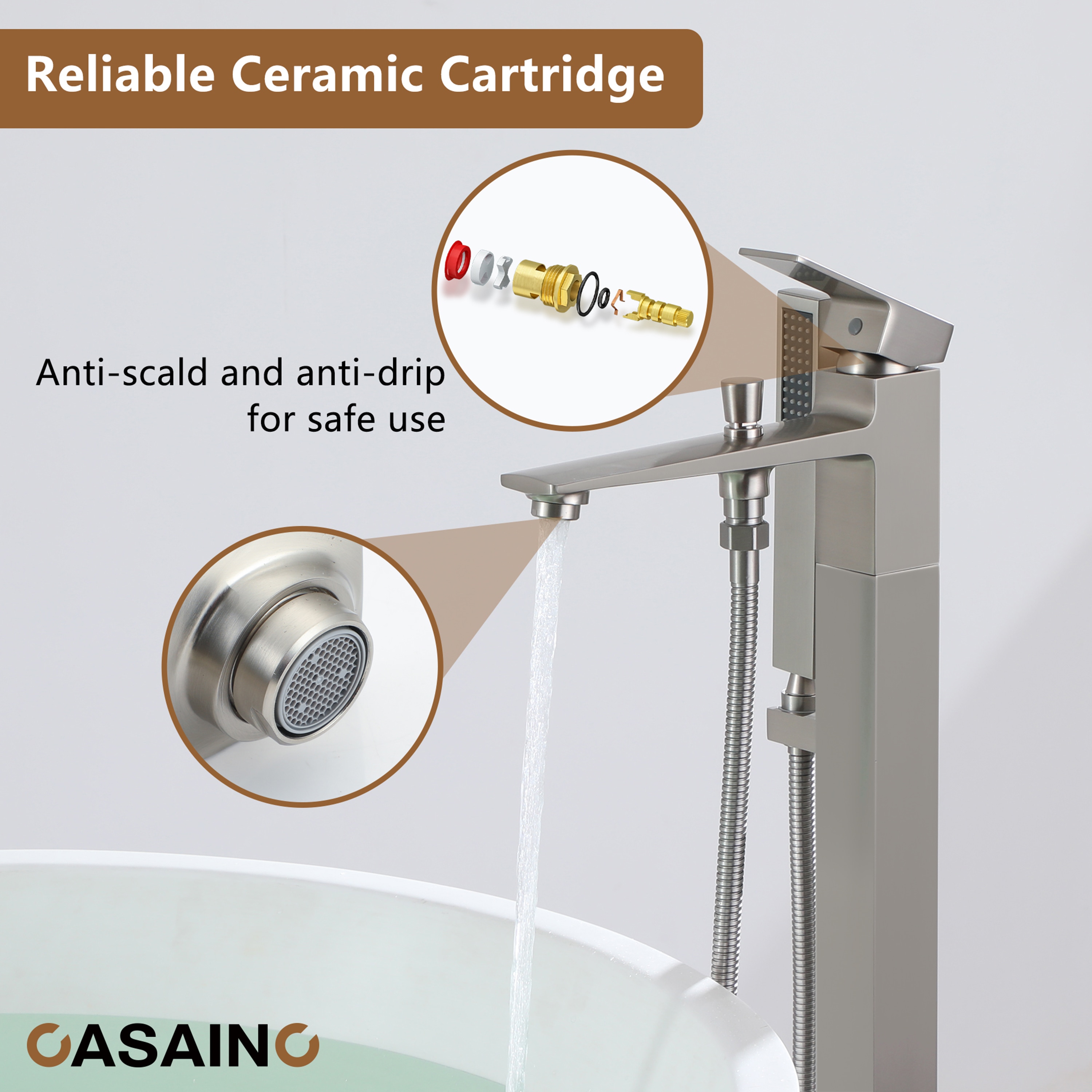 CASAINC CASA01CP-12 Roman-Tub-Faucets - View #6