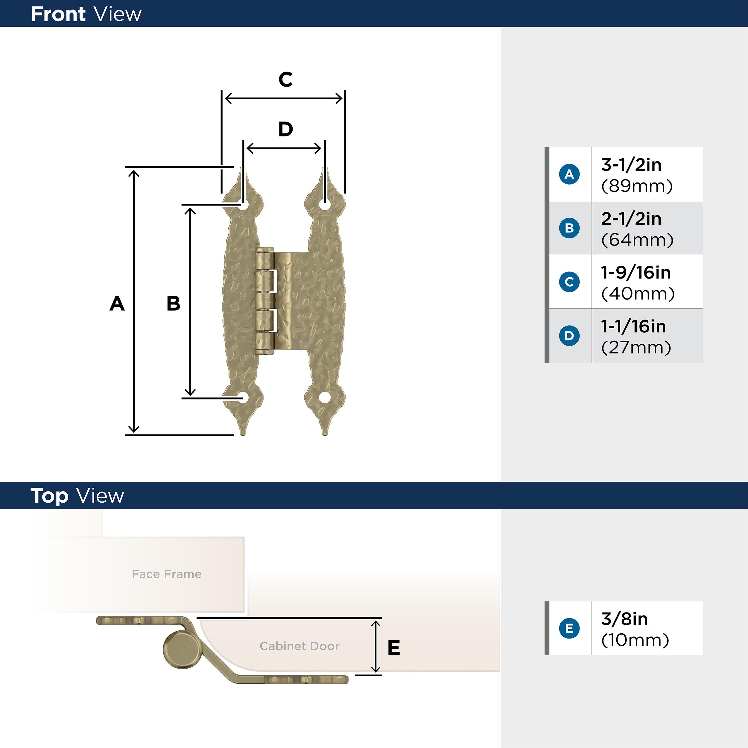 Amerock BPR3406BBZ Cabinet-Hinges - View #3
