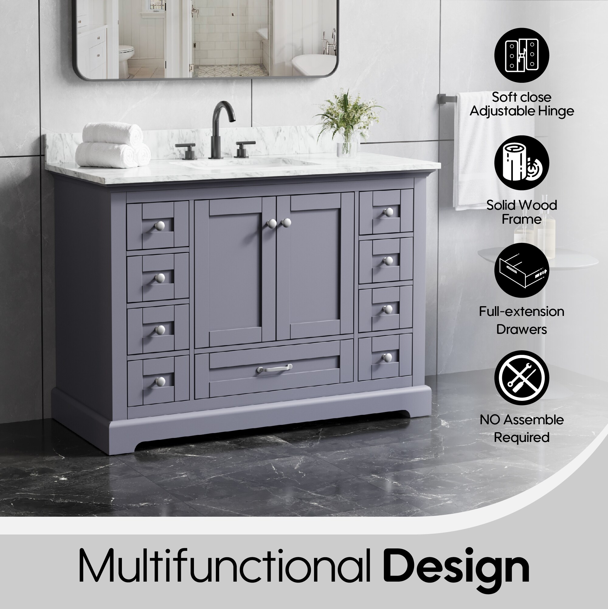 WELLFOR GLEM-51421 Bath-Vanity-Combo - View #3