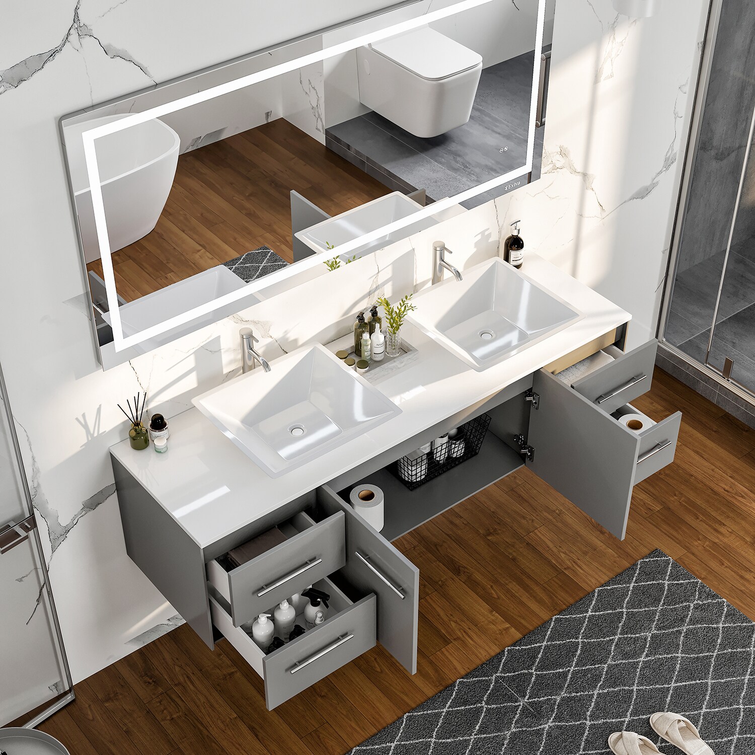 Eviva EVVN147-60GR Bath-Vanity-Combo - View #5