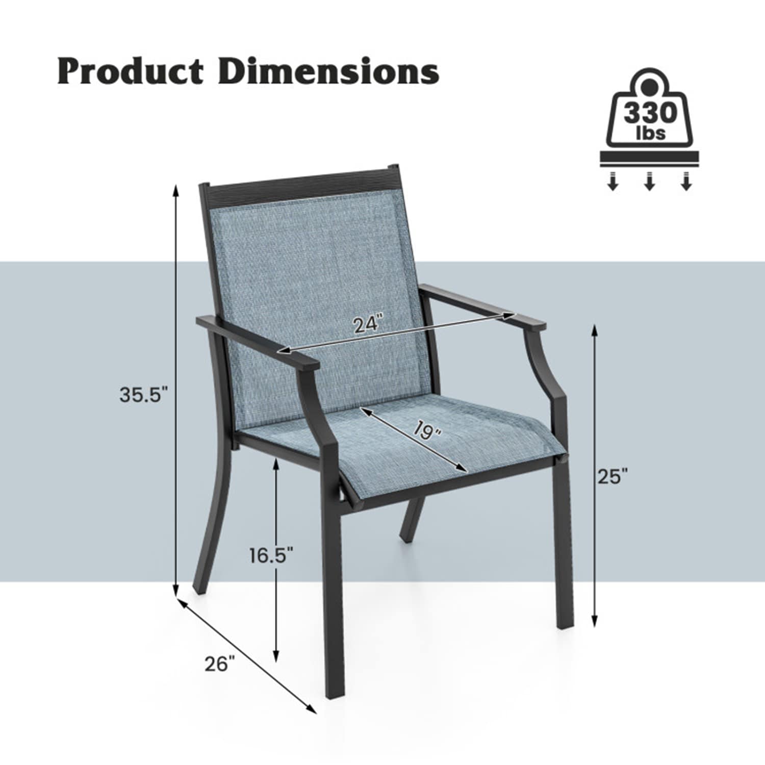 Mondawe MO-NP11360BL4 Patio-Chairs - View #5