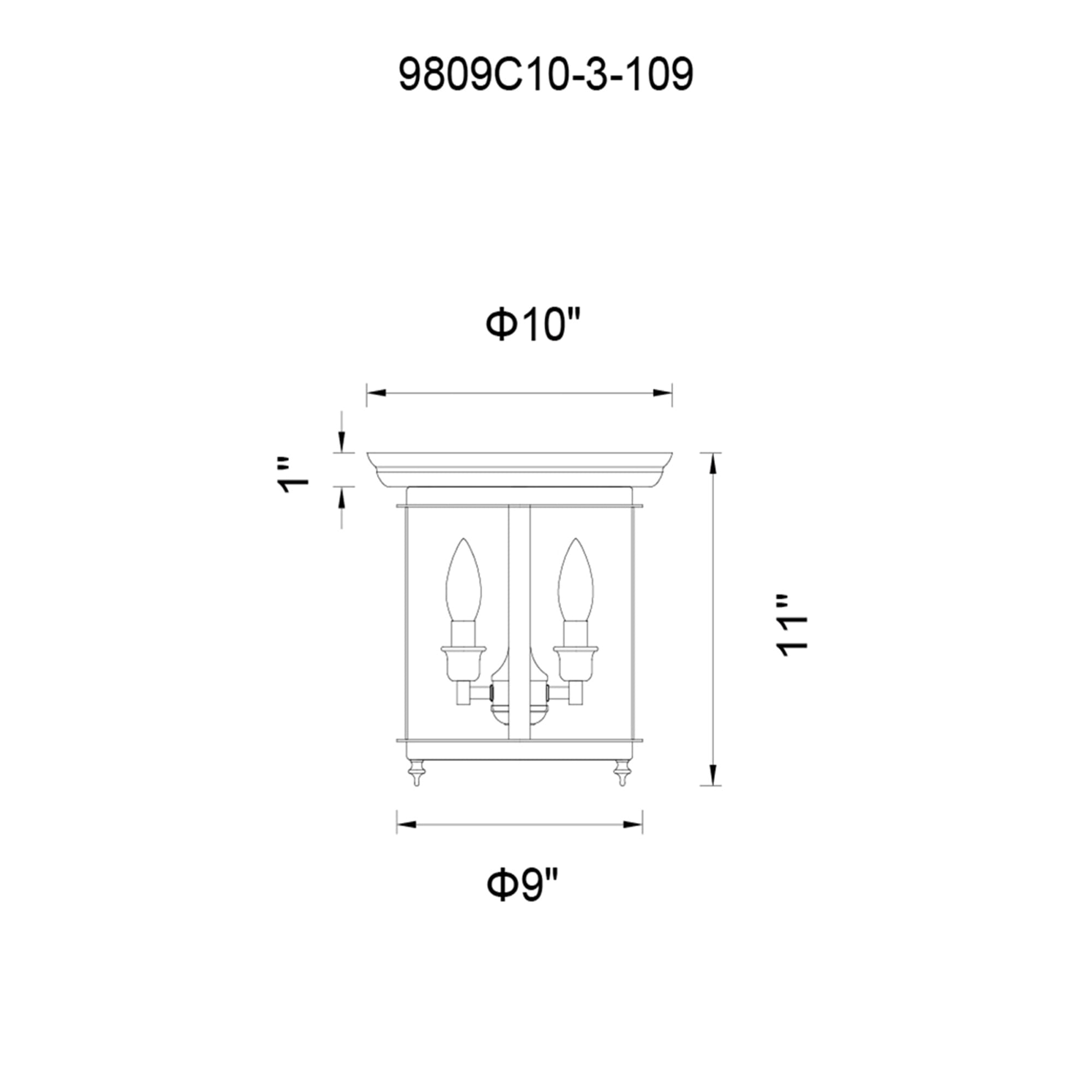 CWI Lighting 9809C10-3-109 flushmounts - View #4