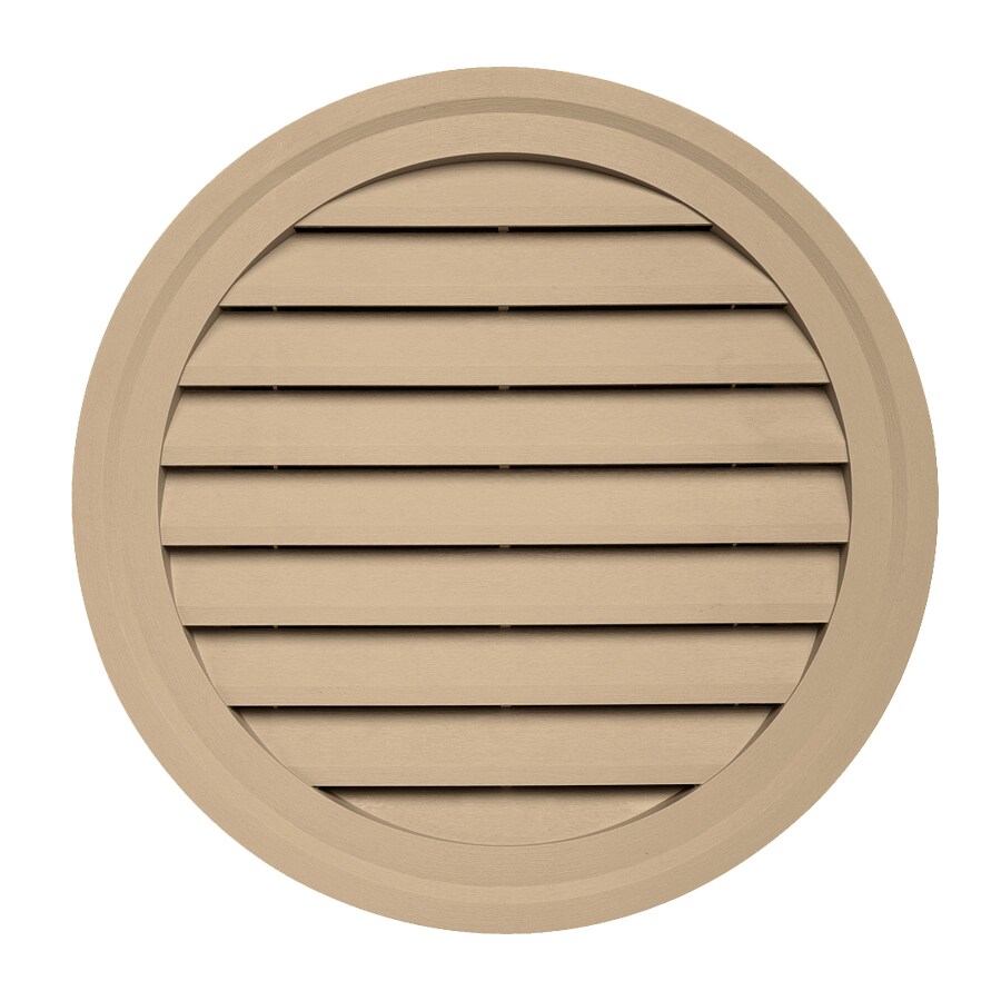 Ply Gem 22in x 22in Hazelnut Round Vinyl Gable Vent in the Gable Vents department at