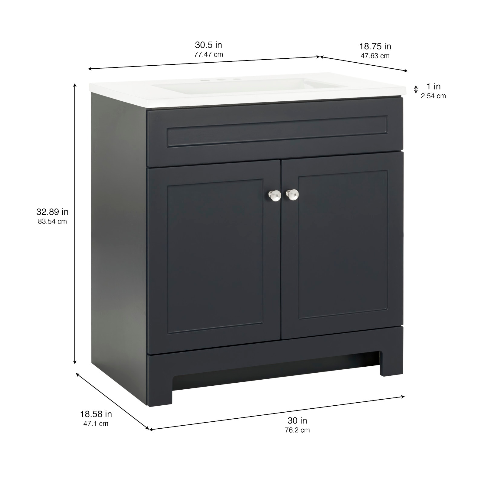 Style Selections W047730P2-DB Bath-Vanity-Combo - View #3