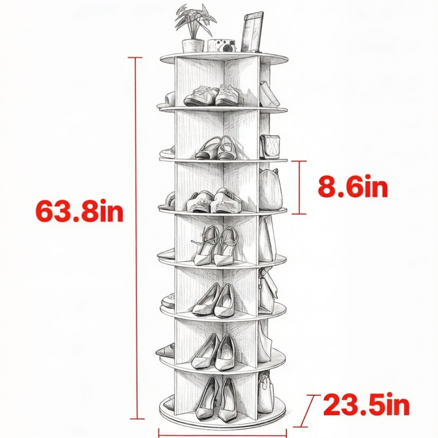 BBabe 96E3M3MZIGGP Shoe-Racks - View #4