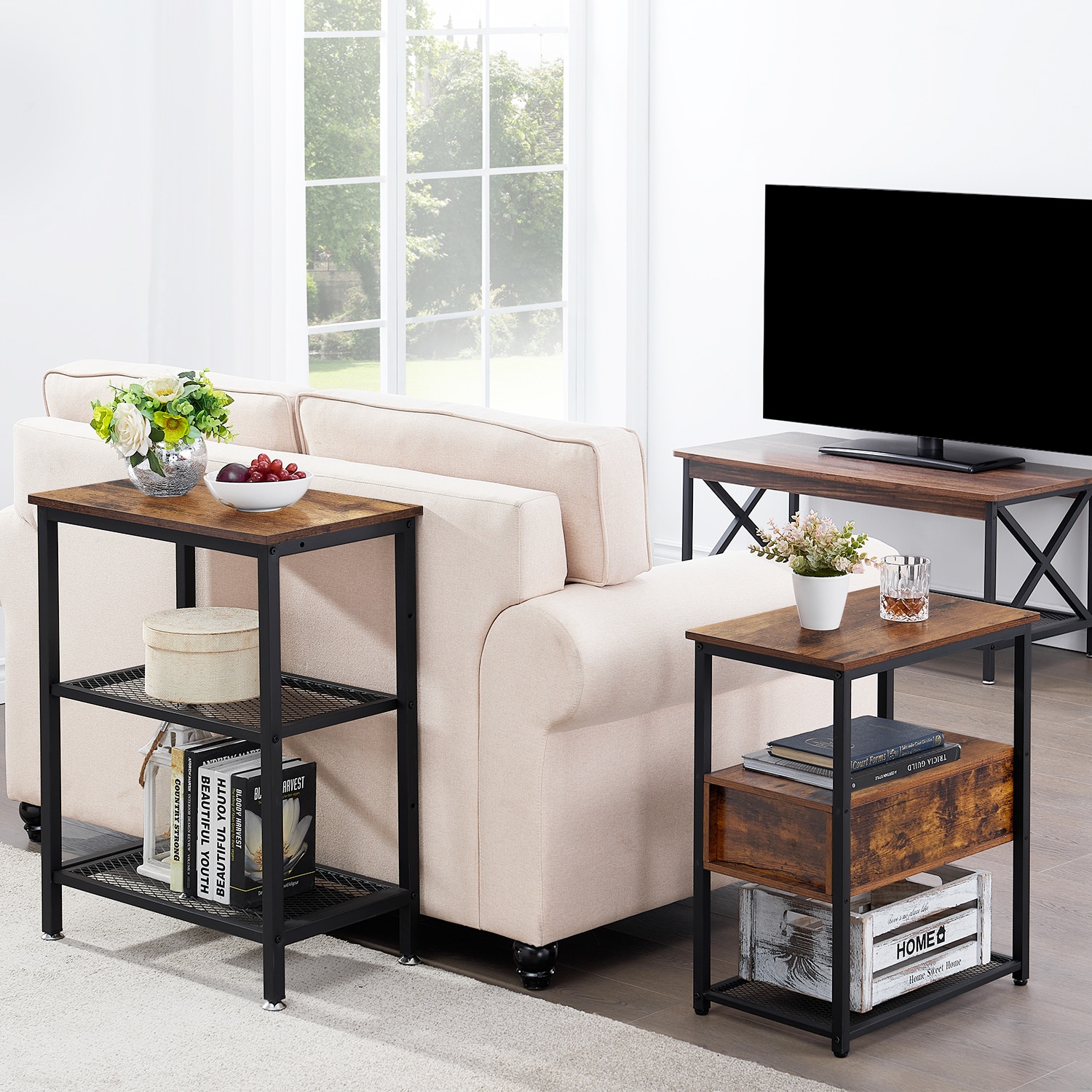 Vecelo LOE-XF-NT06-BRN-A2 nightstands - View #5