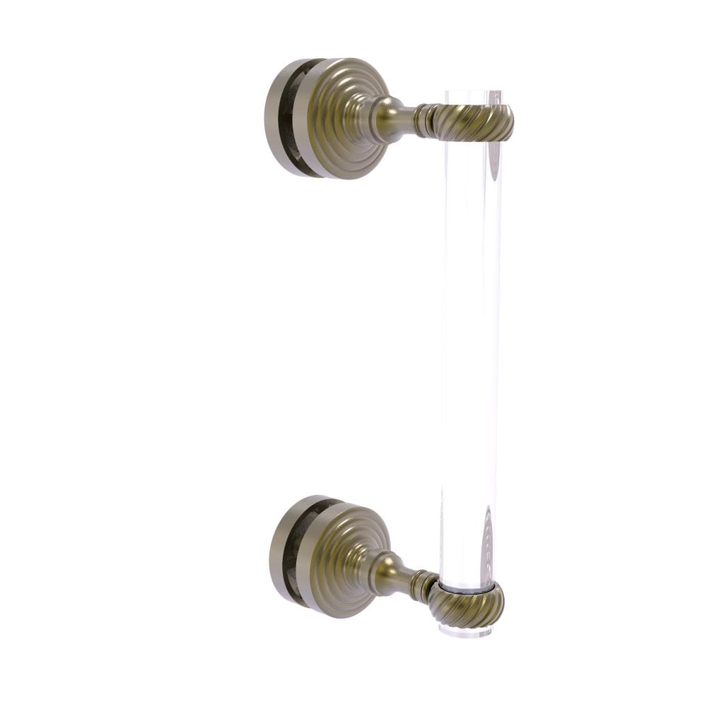 Allied Brass PG-407T-8SM-ABR Antique brass 8-Inches Hinged shower door Handle