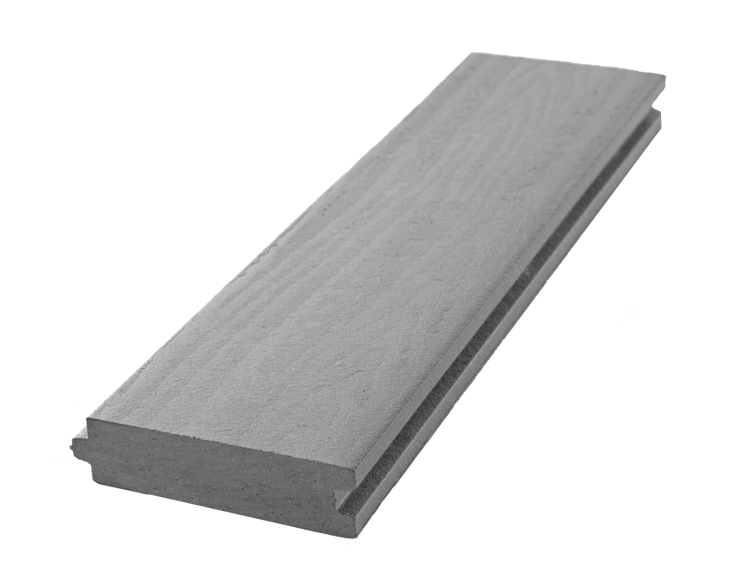 Aeratis A1412TGBSG Battleship Gray Pvc Porch Flooring (Common: 1-in x 4-in x 12-ft; Actual: 0.875-in x 3.125-in x 12 Feet-Ft)