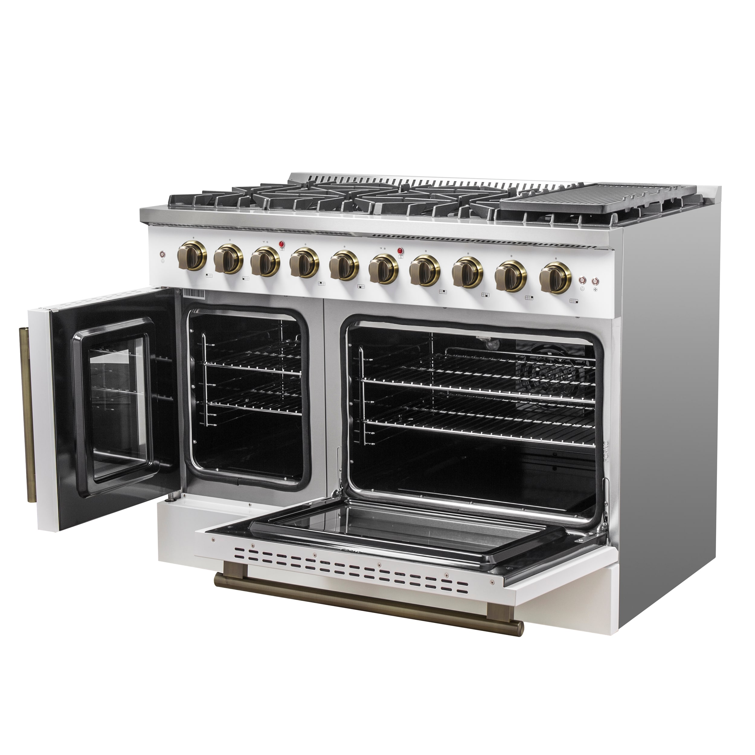 FORNO FFSGS6444-48WHT Double-Oven-Gas-Ranges - View #10