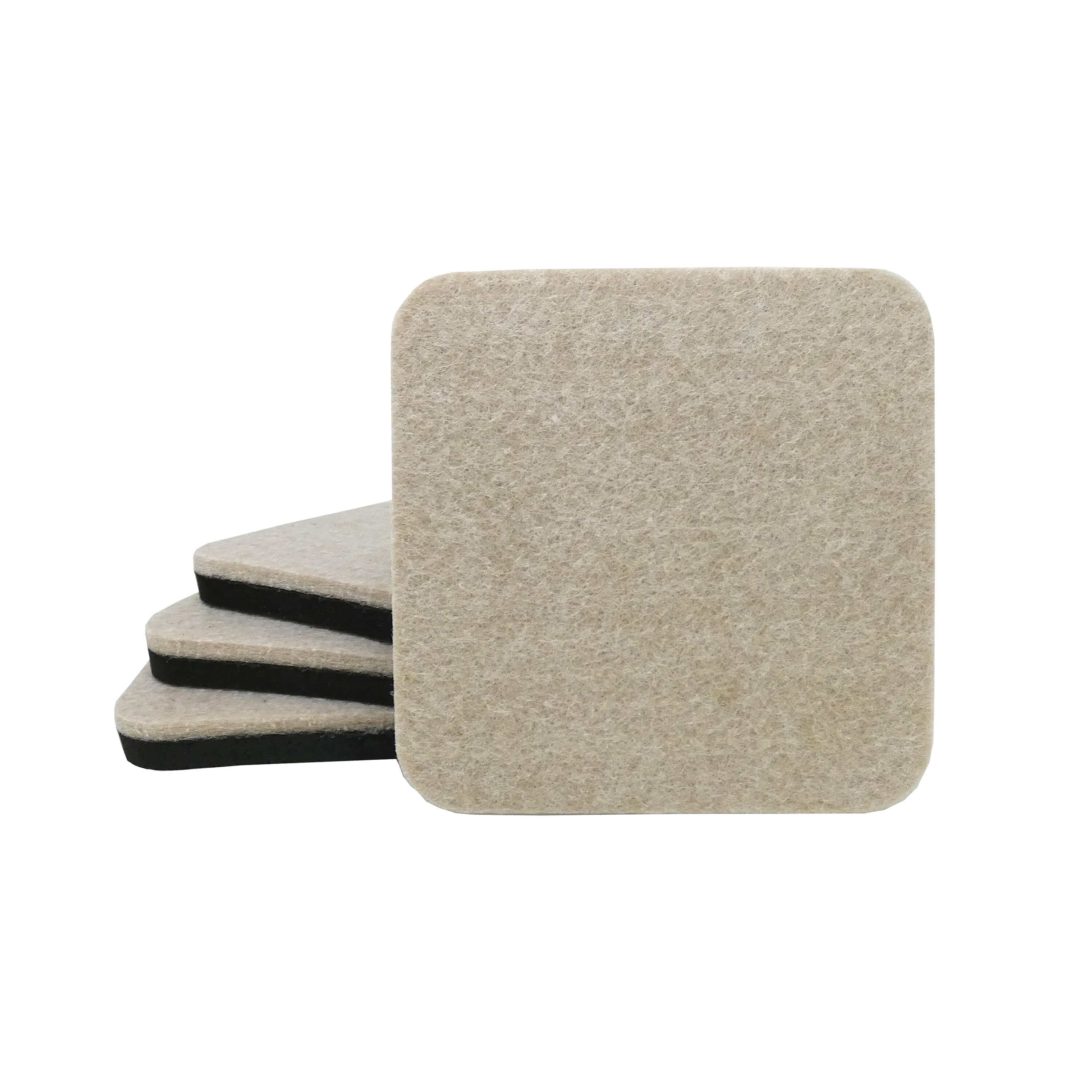 RELIABILT 4710224RB 4 -Pack 4-in Square Felt Hard surface Furniture Slider