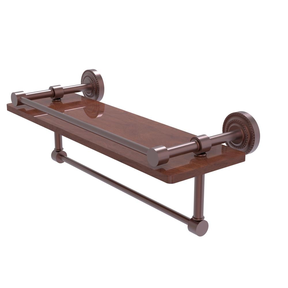 Allied Brass DT-1TB-16-GAL-IRW-CA Dottingham Antique Copper Wall mount Bathroom Shelf ( 16-in x 5-in x 5-in )