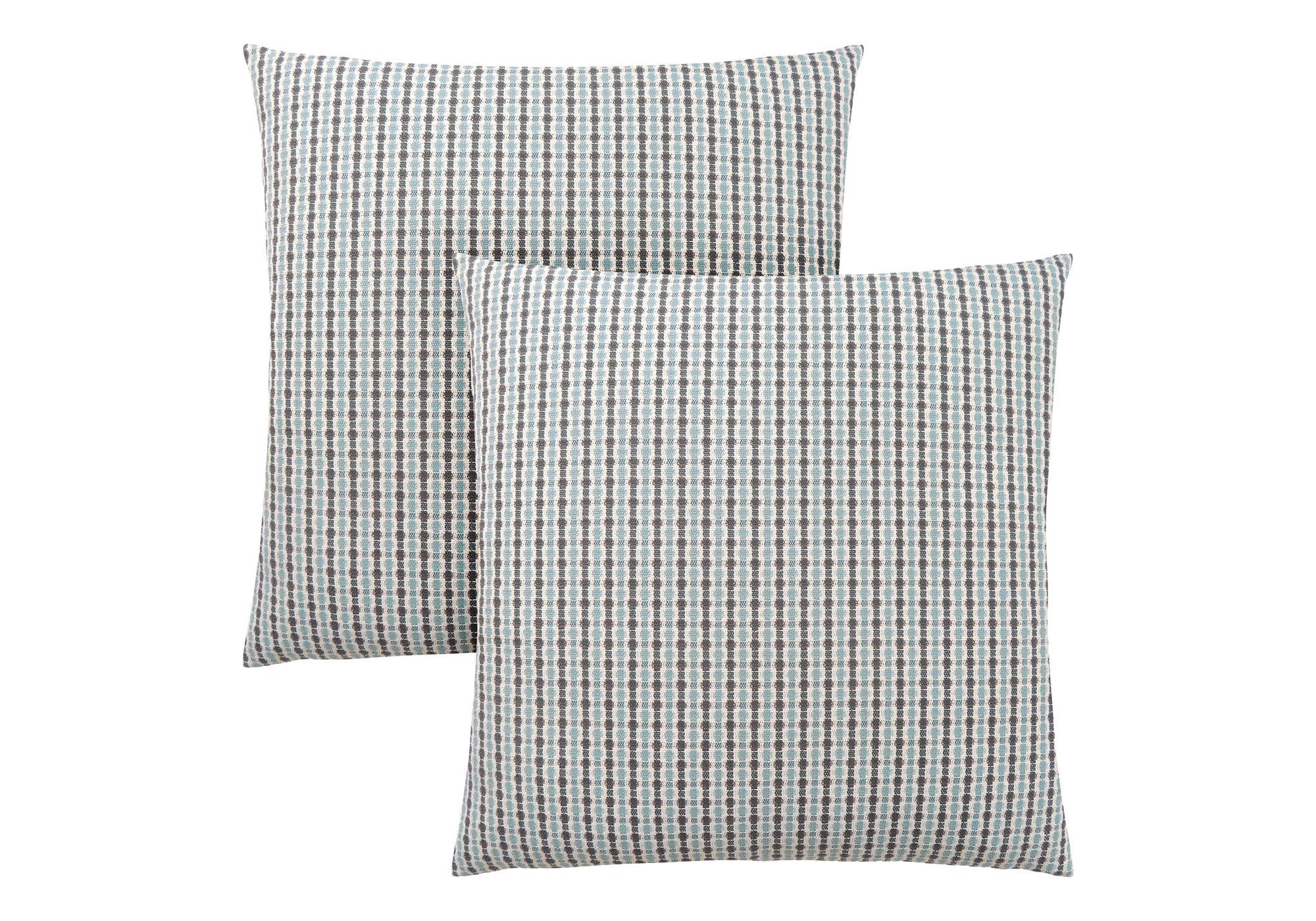 Blisstyle Pillows Set of 2 18 X 18 Square Insert Included Decorative Throw Accent Sofa Couch Bedroom Blue and Grey Hypoallergenic Polyester Modern Throw Pillows for Couch