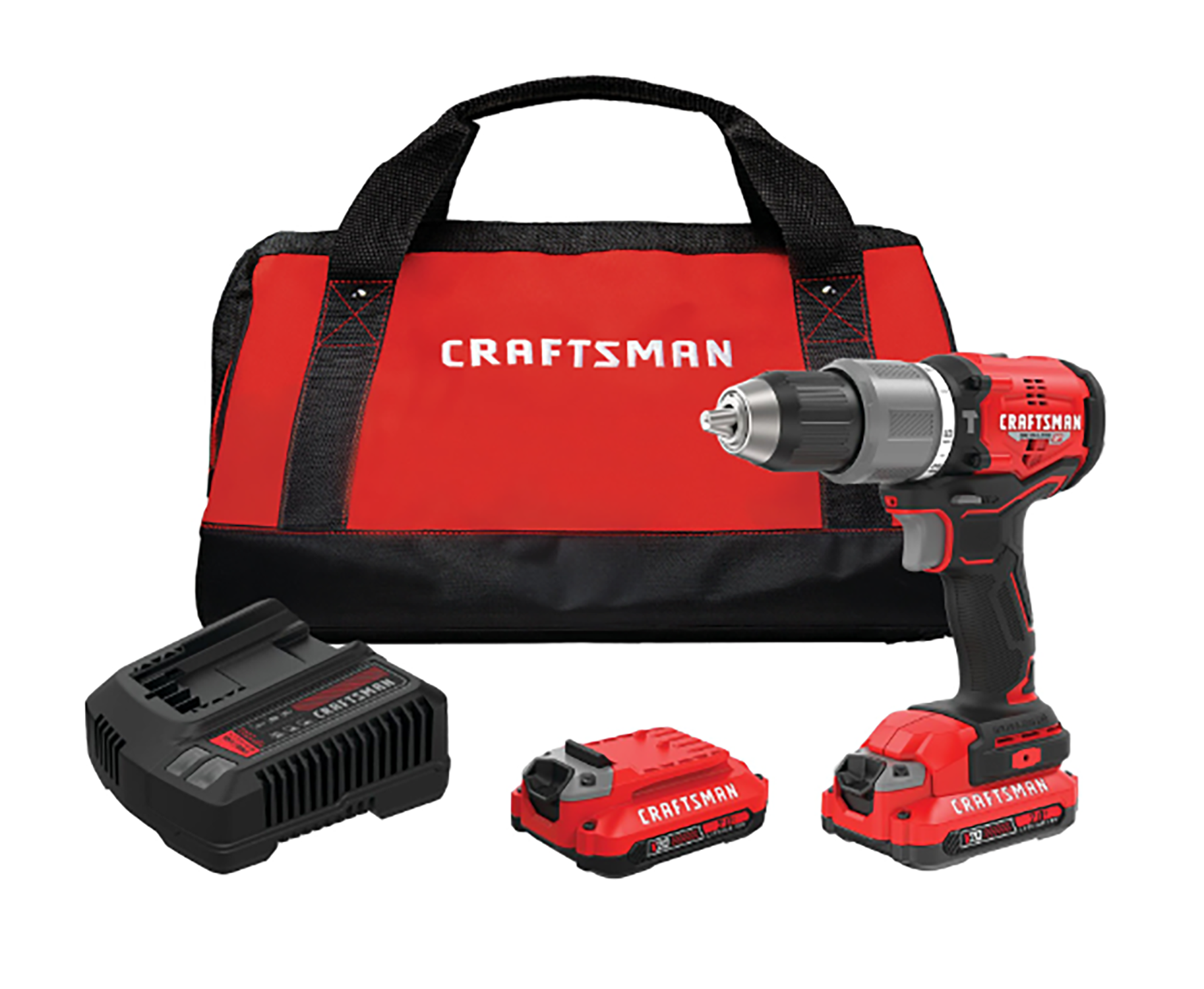 CRAFTSMAN V20 RP 1/2-in 20-volt Max Variable Brushless Hybrid Cordless Hammer Drill (2-Batteries and Charger Included)