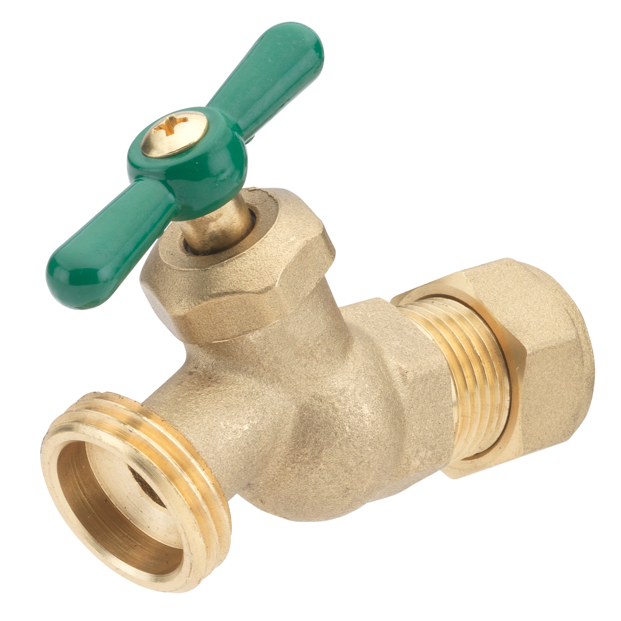 RELIABILT VHNSTDD3RB 2-in L x 3/4-in OD compression Brass Multi turn Hose bibb