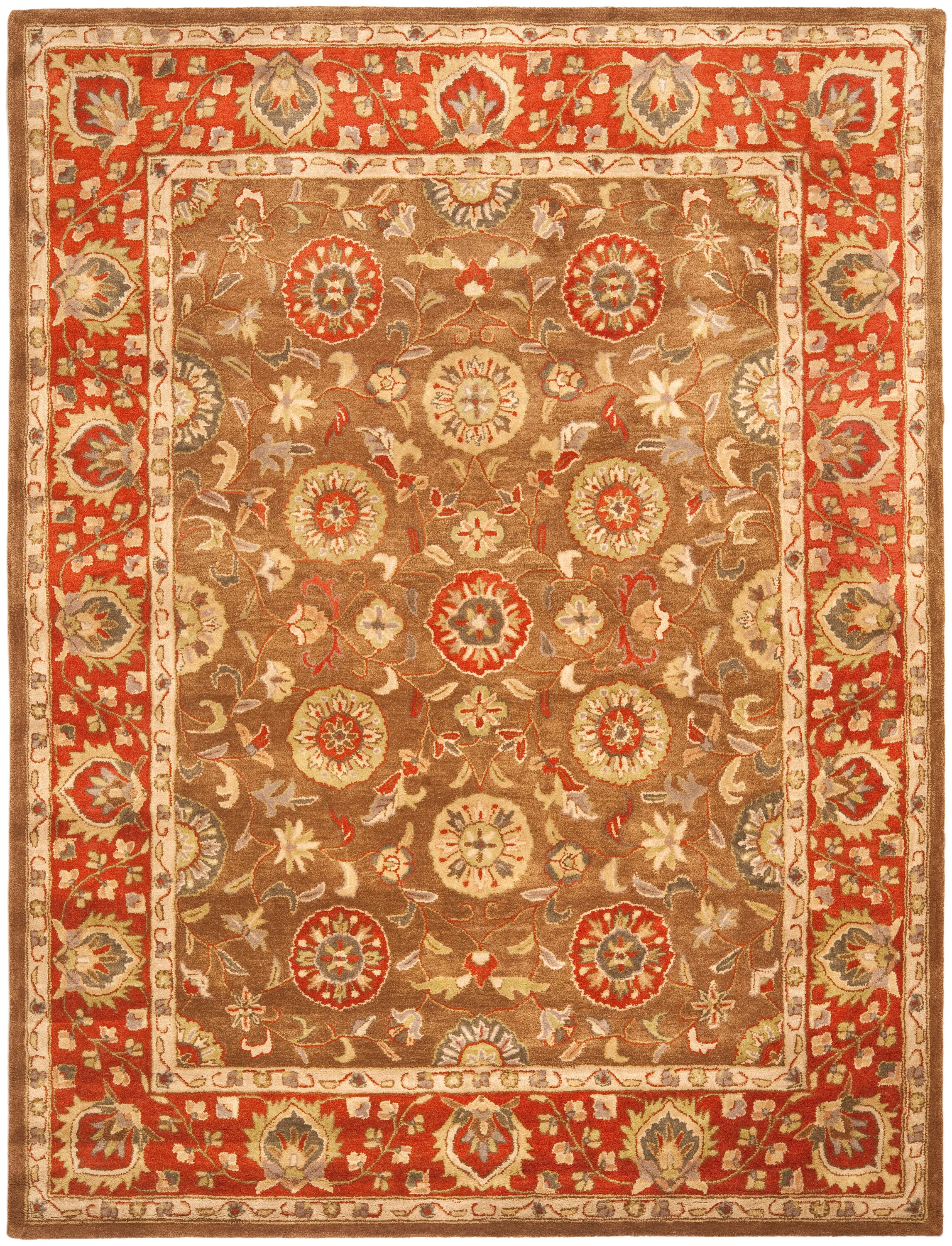 Handmade Ivory Round Wool Tufted Reversible Area Rug