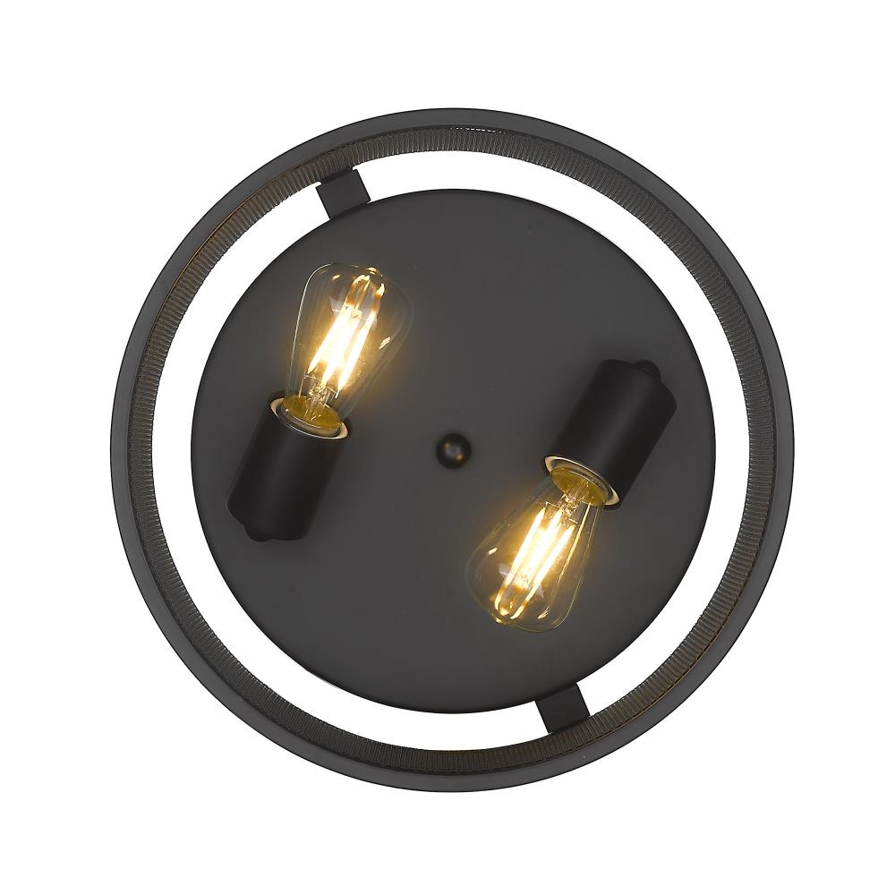 Golden Lighting 3168-FM11 BLK-BLK flushmounts - View #3
