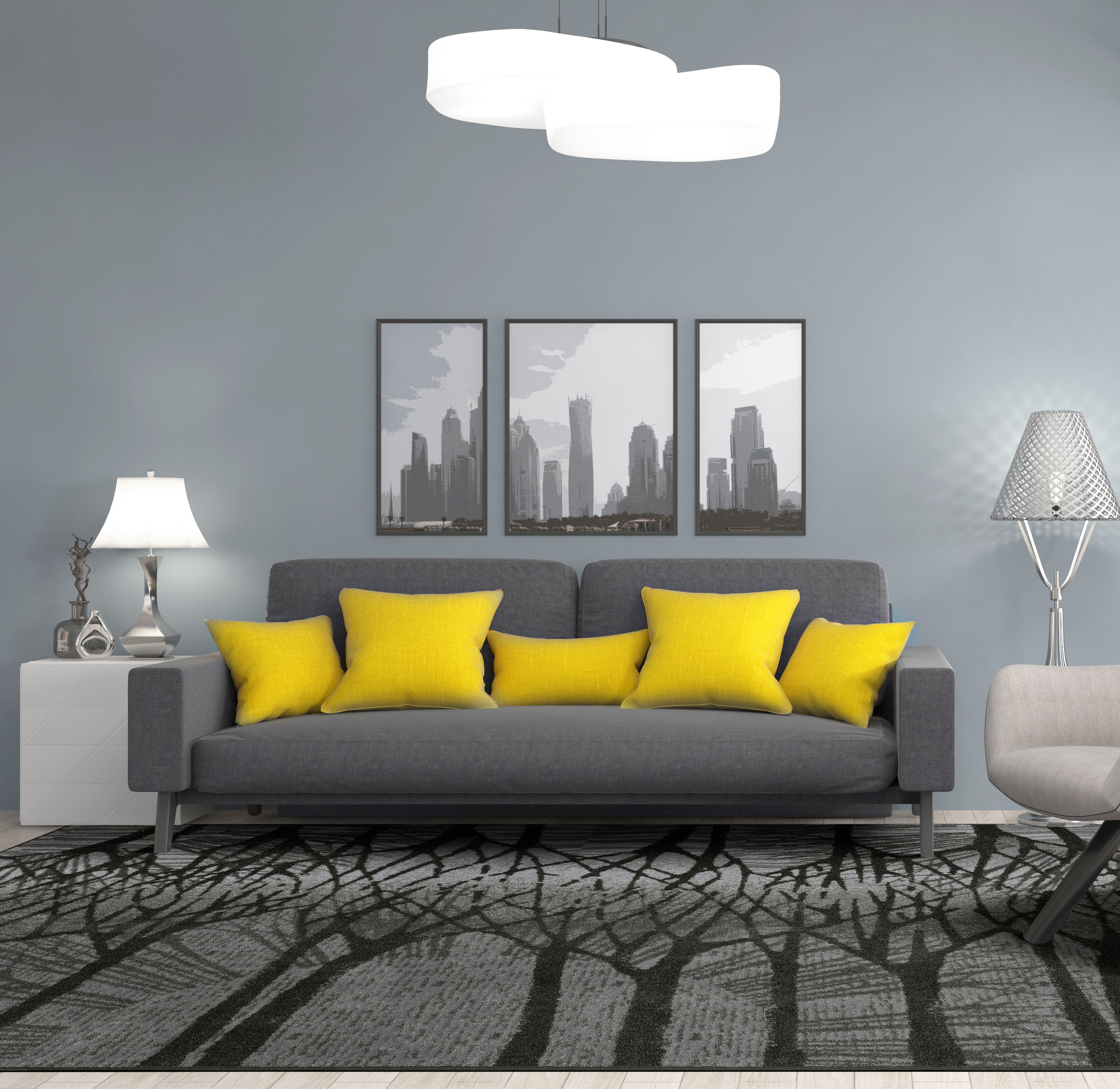 Joy Carpets 1979C-02 First Take 5 x 8 (ft) Tufted Nylon Foggy Hollow Rectangular Indoor Abstract Global Area rug