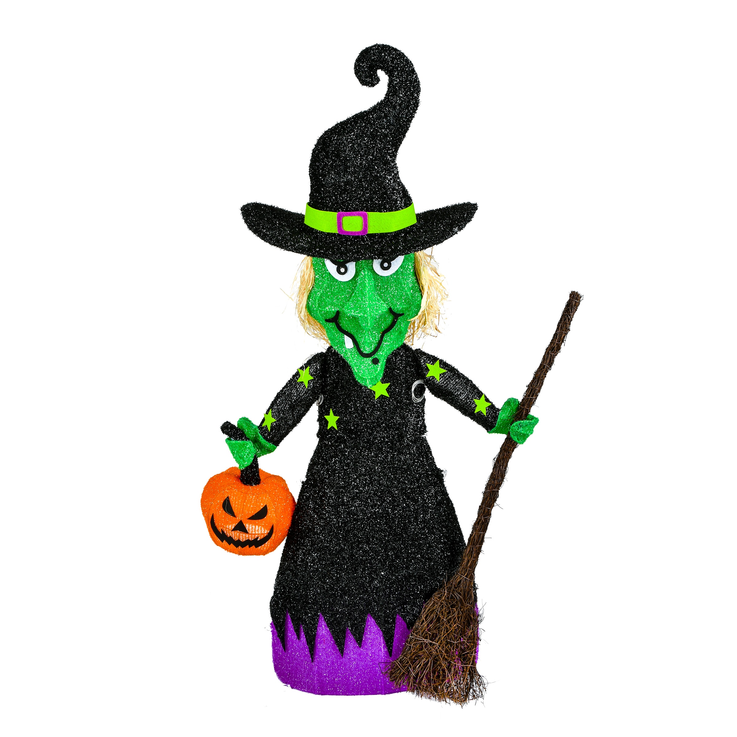 National Tree Company 3.28-ft Pre-Lit Witch Free Standing ...