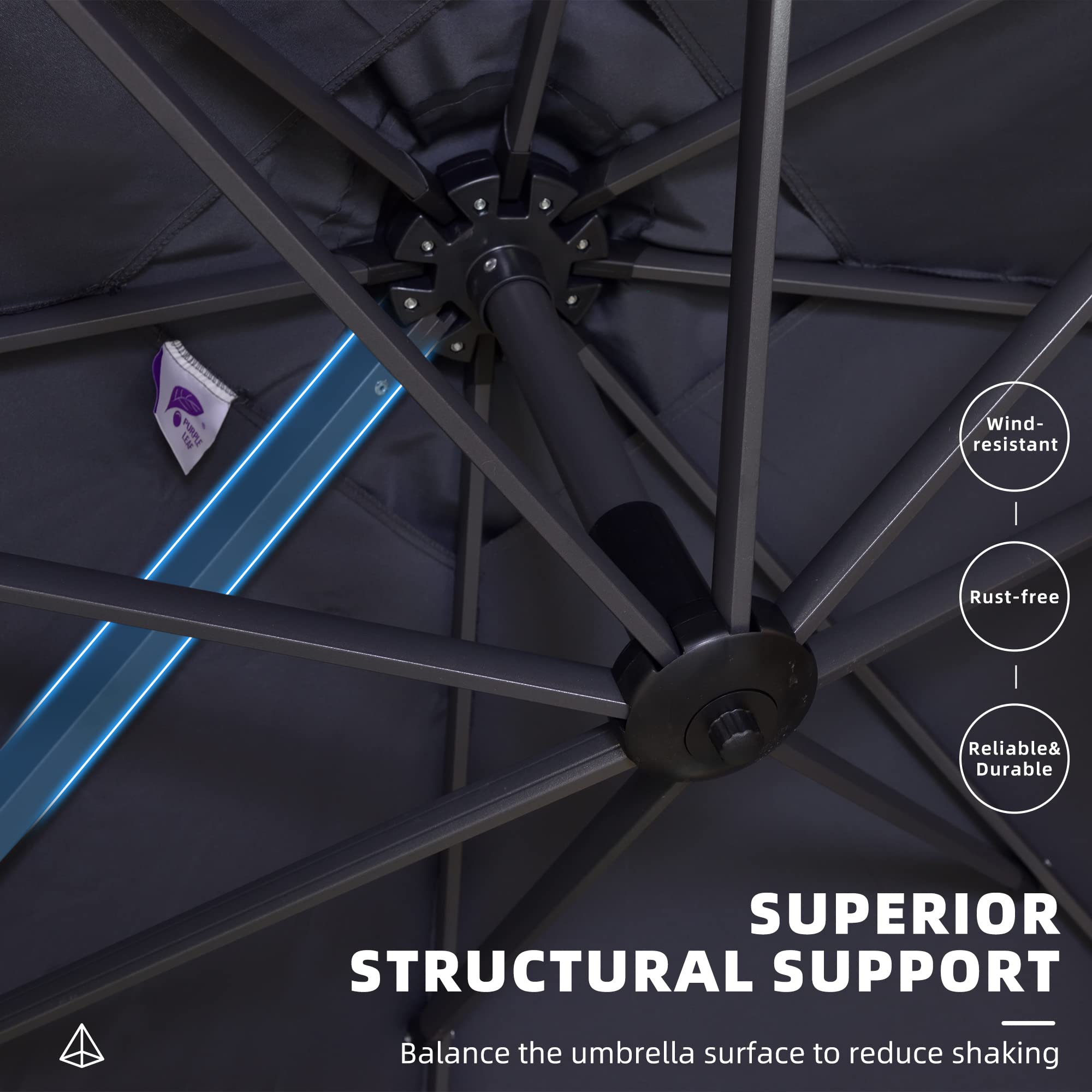 PURPLE LEAF LS04XHS10-GY Umbrellas-2 - View #6