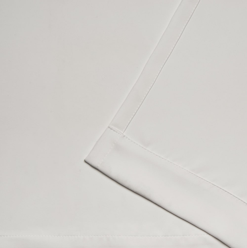 Vanilla Sateen Blackout Button Top Curtain Panel Pair