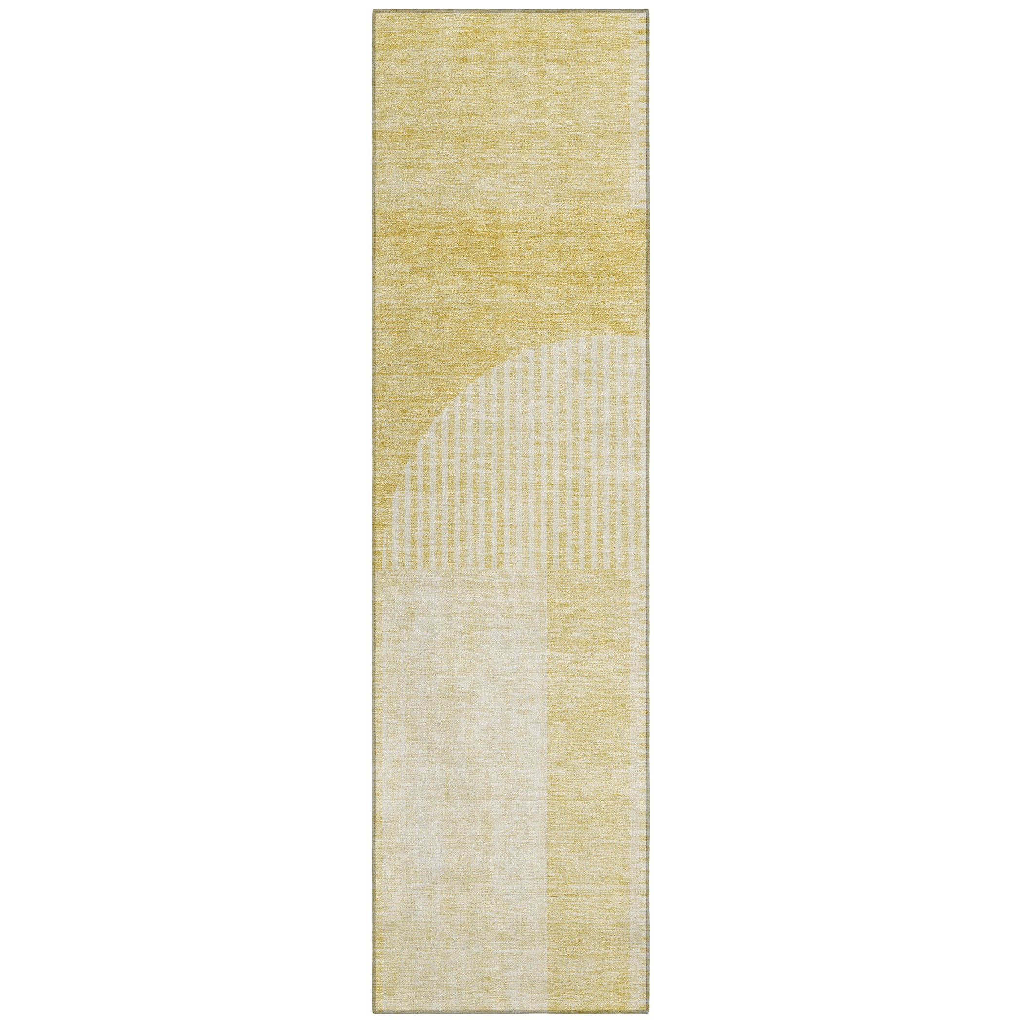 Addison Rugs ACN711GO2X8 Chantille ACN711GO 2 x 7 (ft) Polyester Gold Rectangular Indoor/Outdoor Geometric Machine washable Area rug