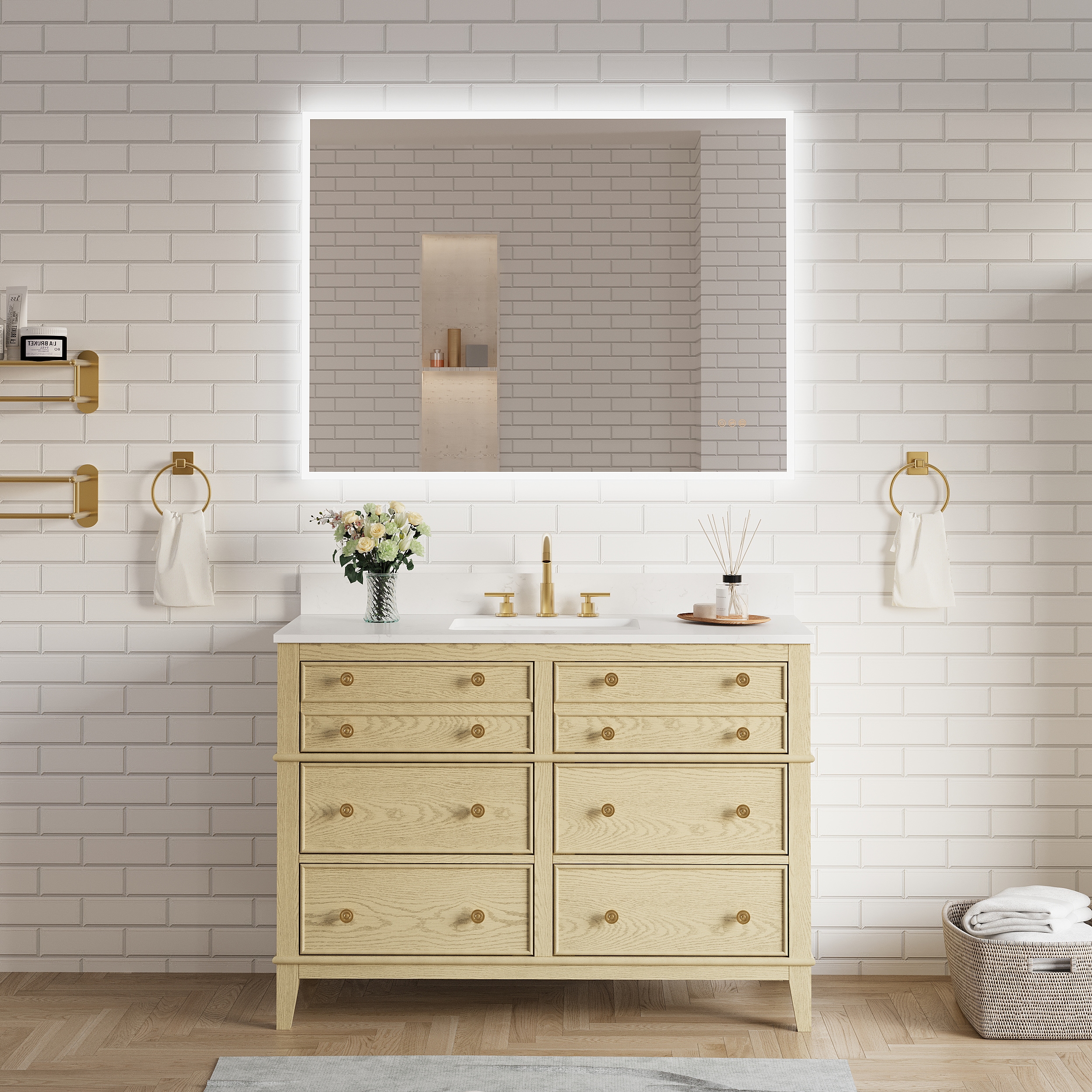 WELLFOR W10MRL4836 Framed-Bath-Mirrors - View #3