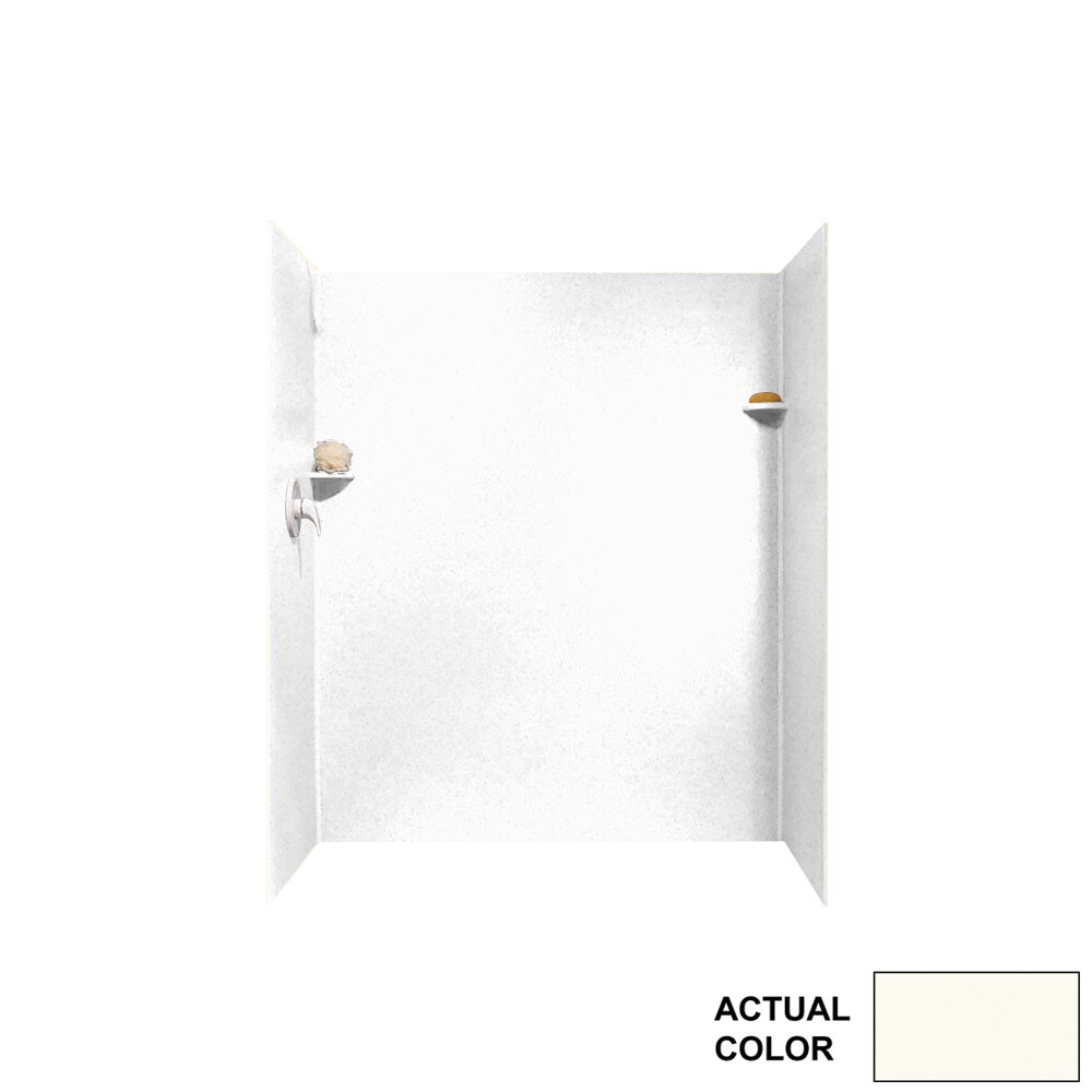 Swanstone SK326072.137 60-in W x 32-in D x 72-in H Bright White 3-Piece Glue Up Alcove Shower Panel Kit