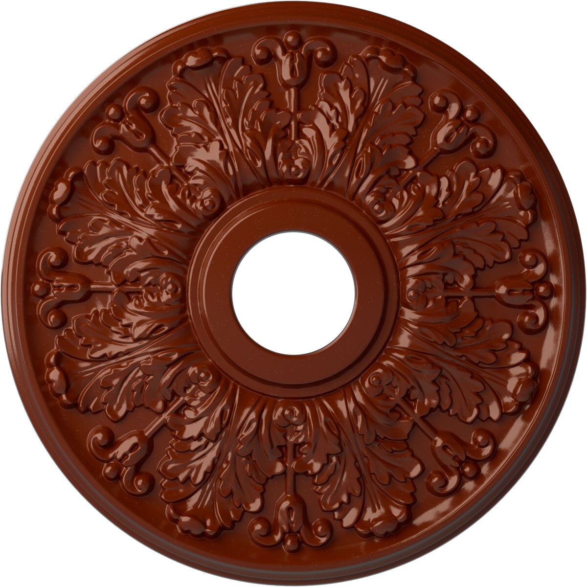 Ekena Millwork CM16APFIF Apollo 16.5-in W x 16.5-in L Painted Firebrick Polyurethane Whole Ceiling Medallion