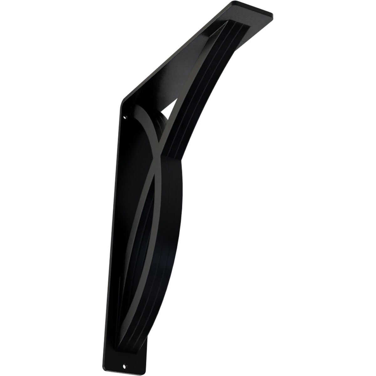 Ekena Millwork BKTM02X10X12TMI Miller 10-in x 2-in x 12-in Black Wrought iron Countertop support bracket
