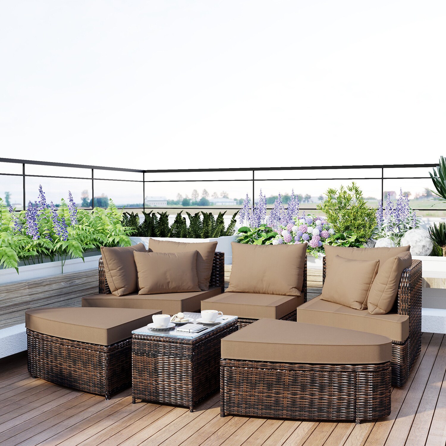 SINOFURN SYA010480BN Patio-Sofas-Daybeds - View #5