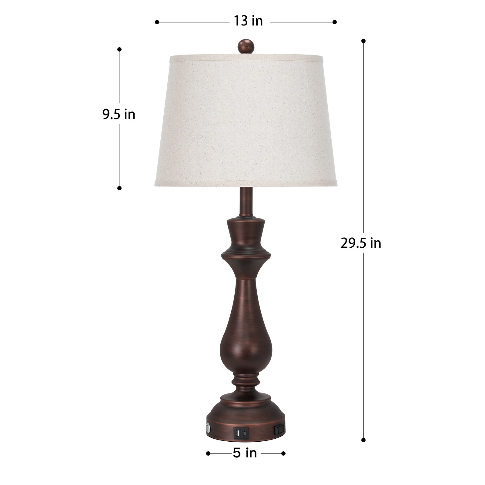 UrFurnishings TD-882 Table-Lamps - View #4
