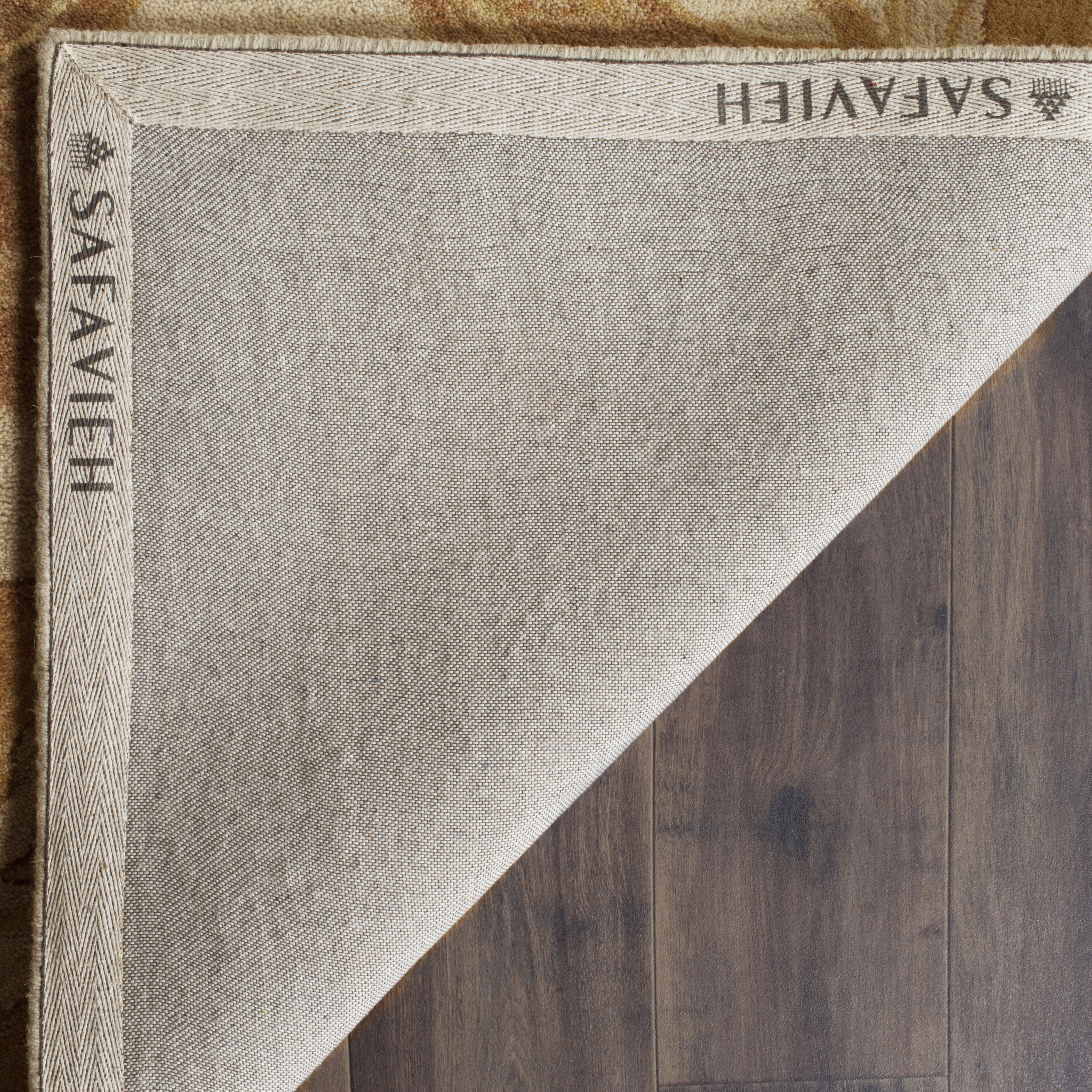 Antiquity Beige and Gold Hand-Tufted Wool Area Rug
