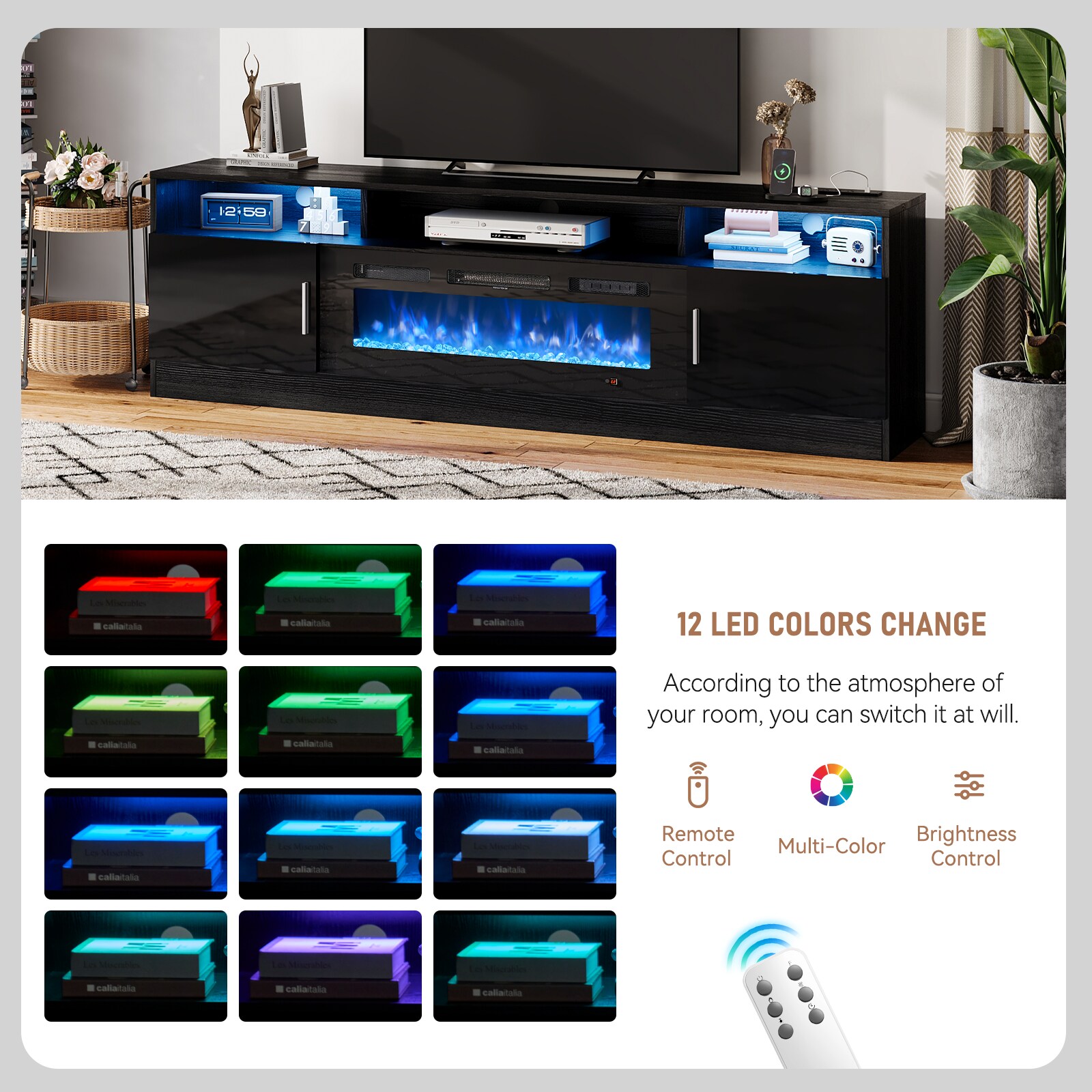 AOXUN H21025BR-15+H20024 Electric-Fireplaces - View #4