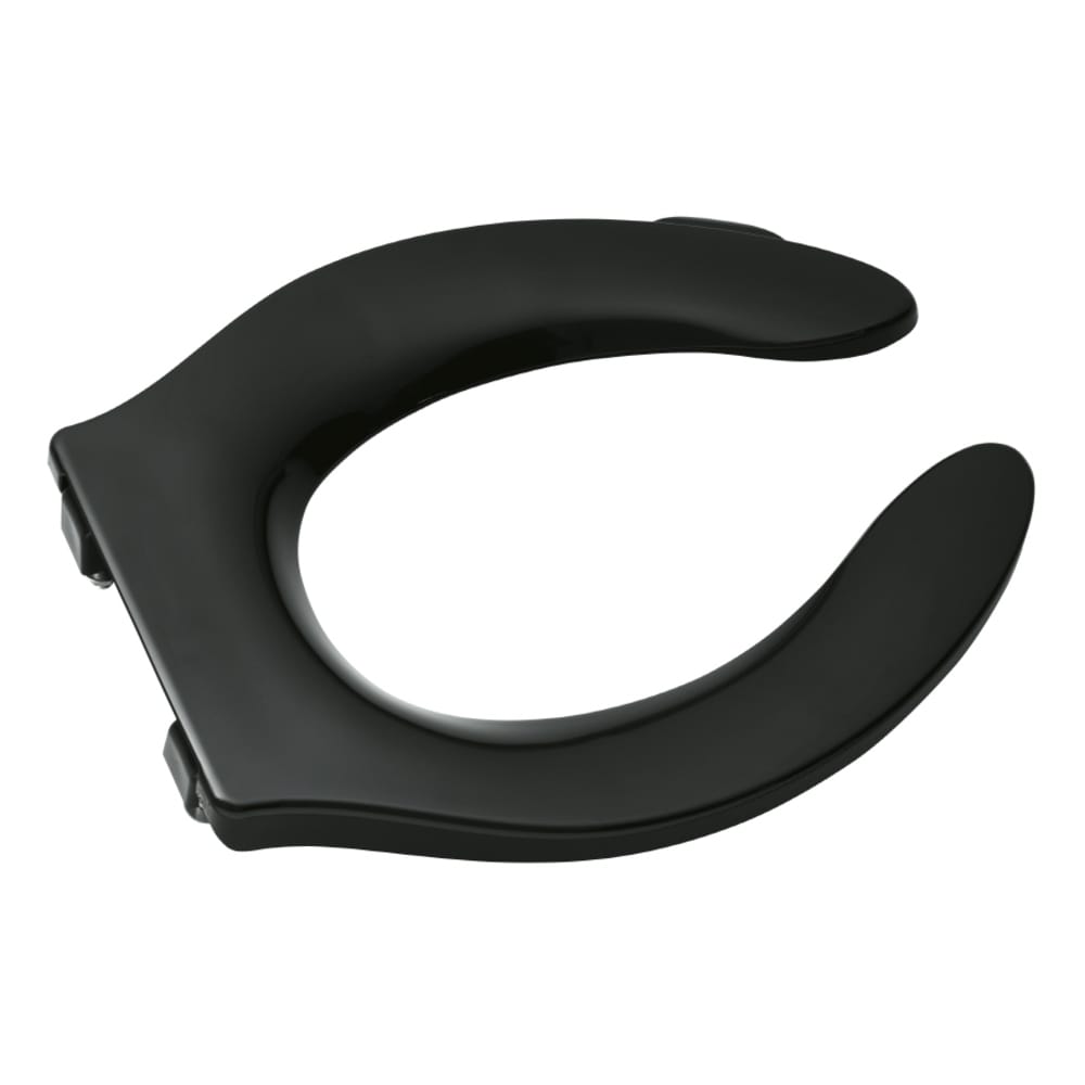 KOHLER 4731-SC-7 Quiet Close Stronghold Plastic Black Black Elongated Soft Close Toilet Seat