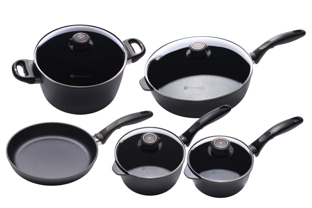 Swiss Diamond XD Nonstick 6-Piece Set - Fry Pan, Saucepan & Soup Pot -  Induction