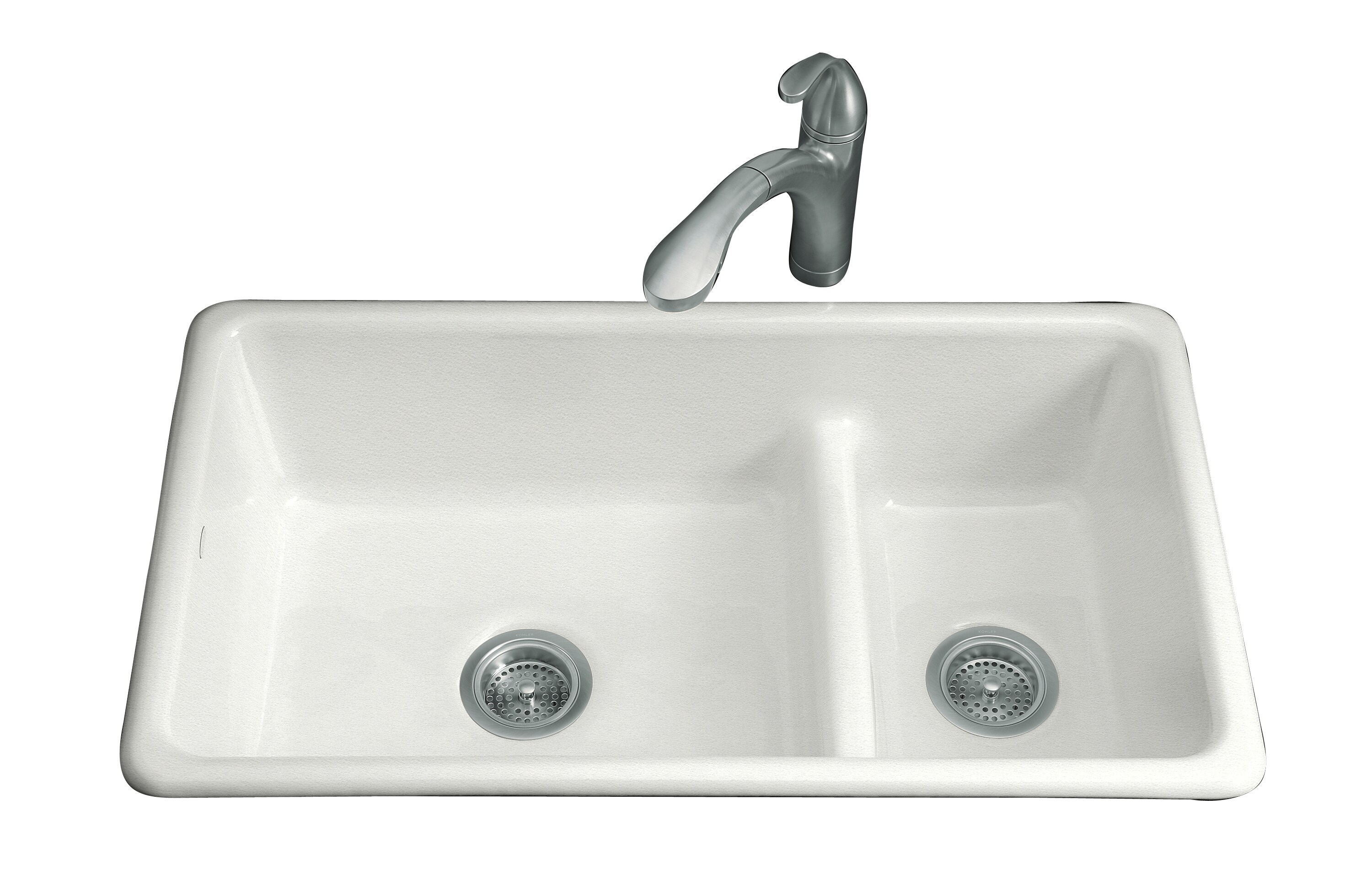 33x22 white cast iron kitchen sink
