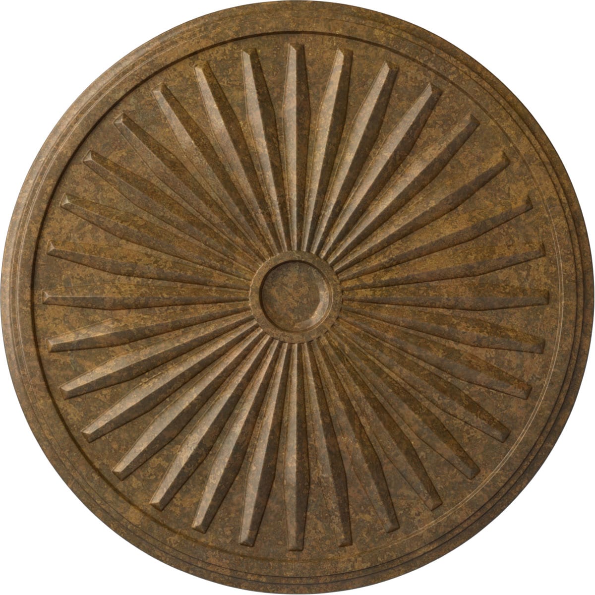 Ekena Millwork CM33LERZS Leandros 33.125-Inches W x 33.125-Inches L Painted Rubbed Bronze Polyurethane Whole Ceiling Medallion