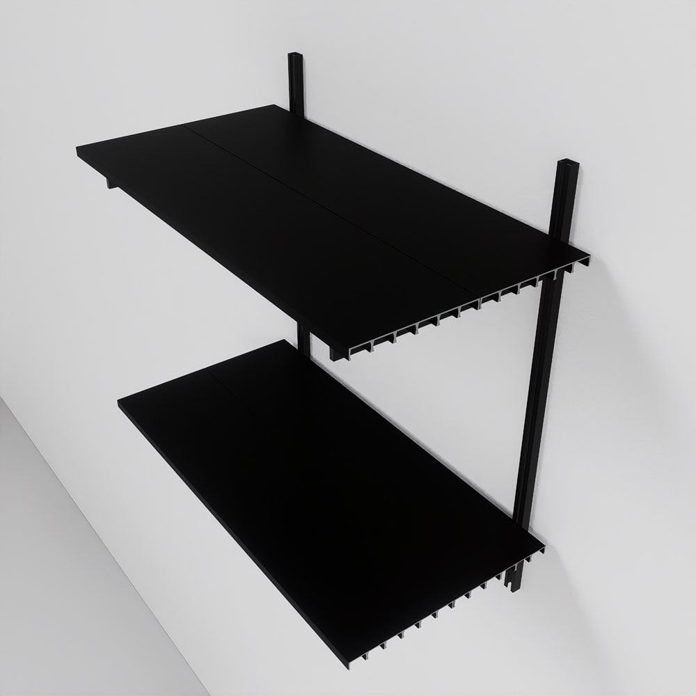 Modern Shelving ALUMWAL-1231-BB Wall-Mounted-Shelving - View #4