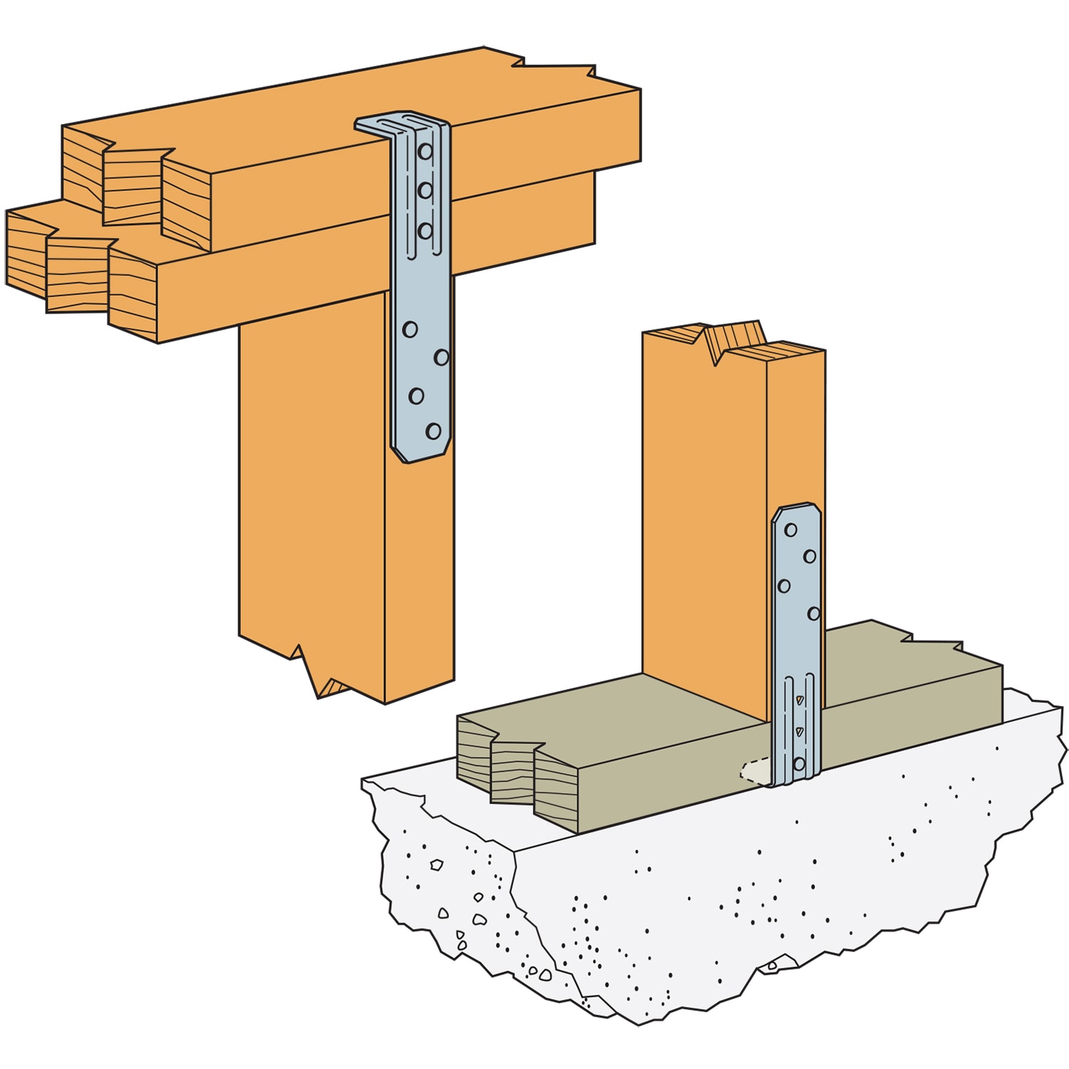 Simpson Strong-Tie 1-3/8-in 18-Gauge Zmax Steel Stud Plate