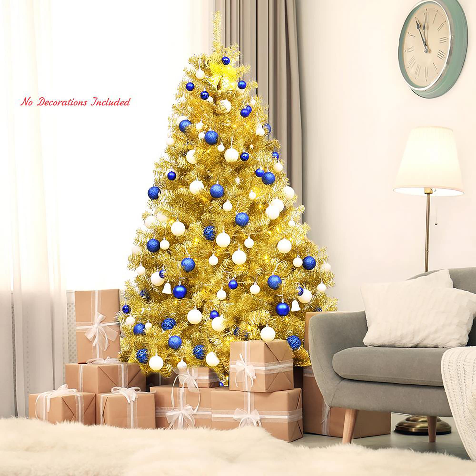 Gold Wire Loop Christmas Tree Set of 3