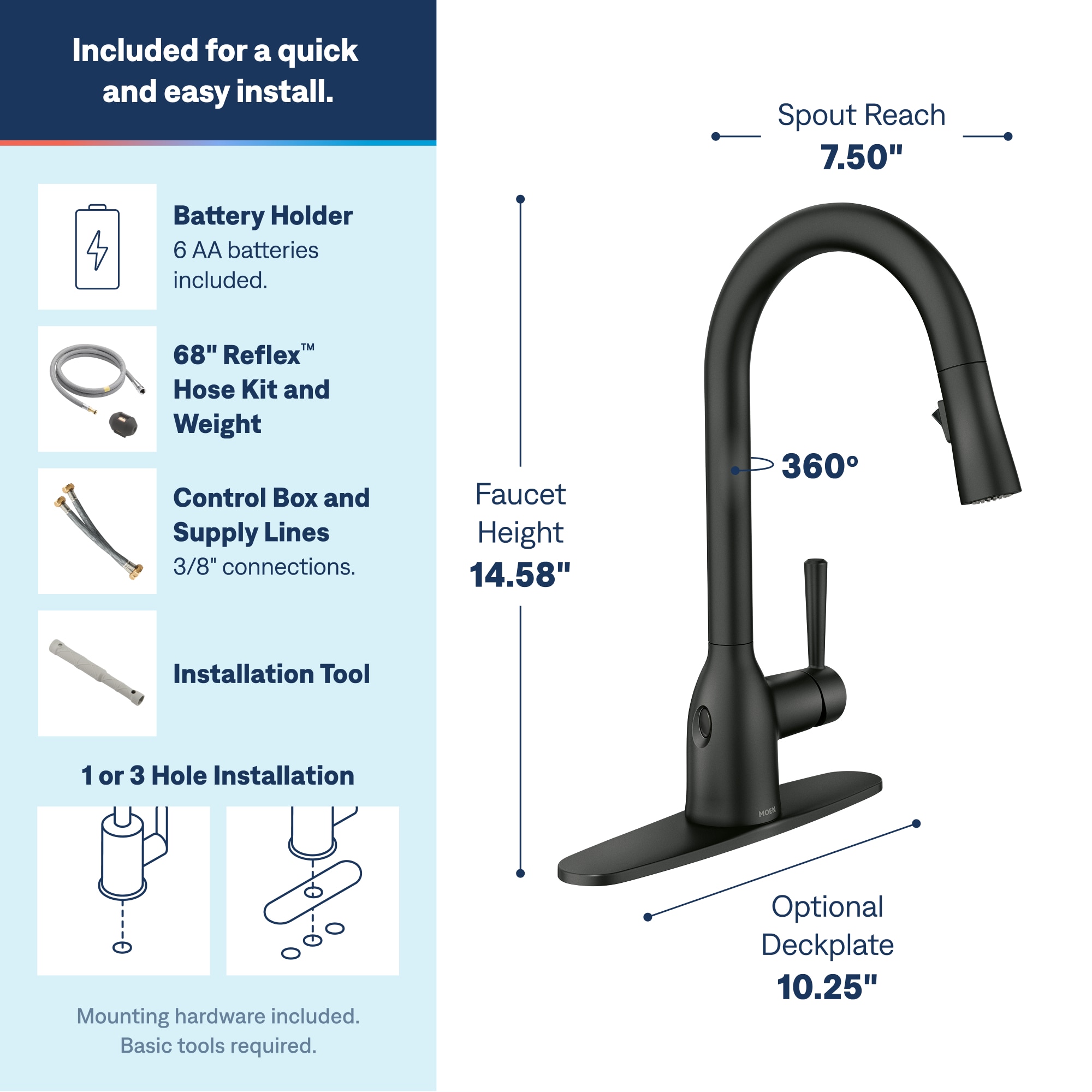 Moen 87233EWBL Kitchen-Faucets - View #3