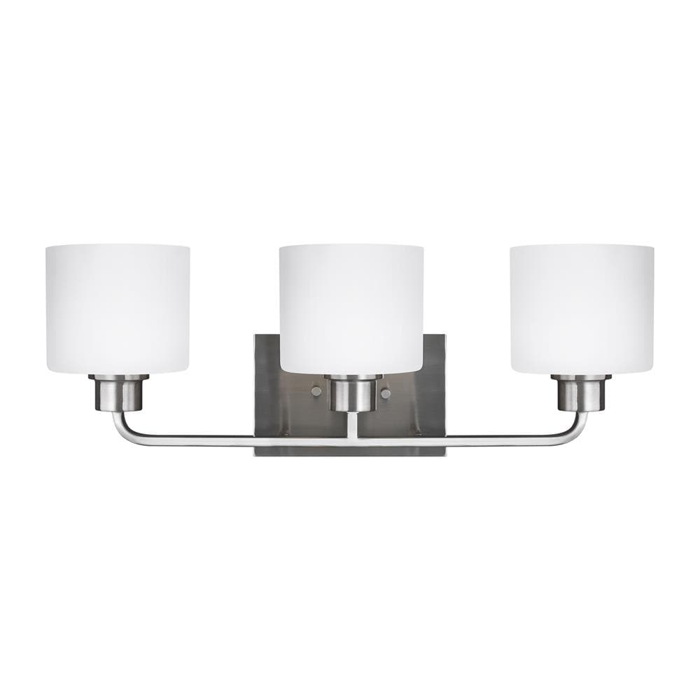 Generation Lighting 4428803EN3-962 Canfield 23.125-in 3 -Light Brushed Nickel Transitional Vanity light